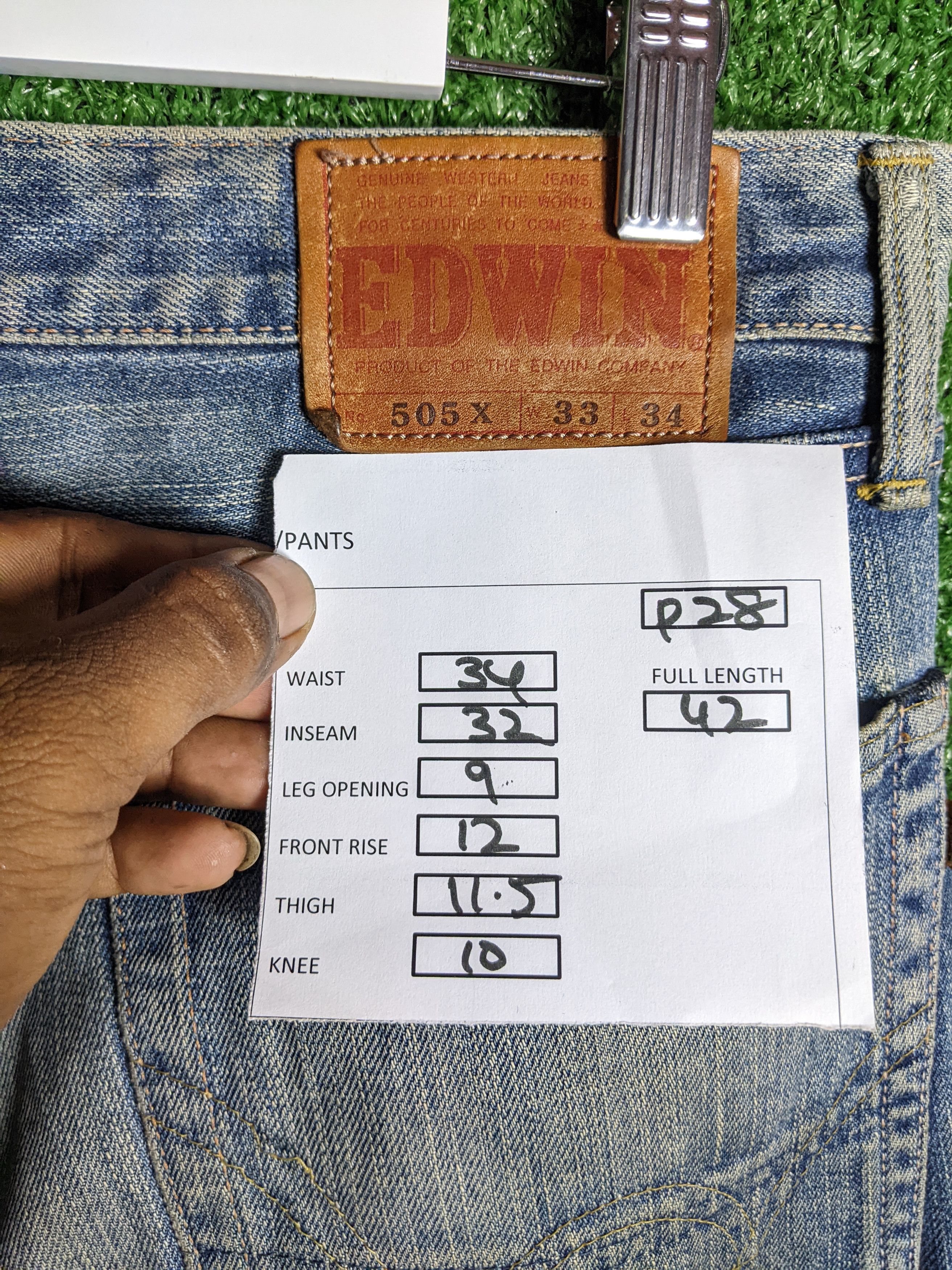Edwin edwin 505x distress jeans (p28) Size US 34 / EU 50 - 6 Thumbnail