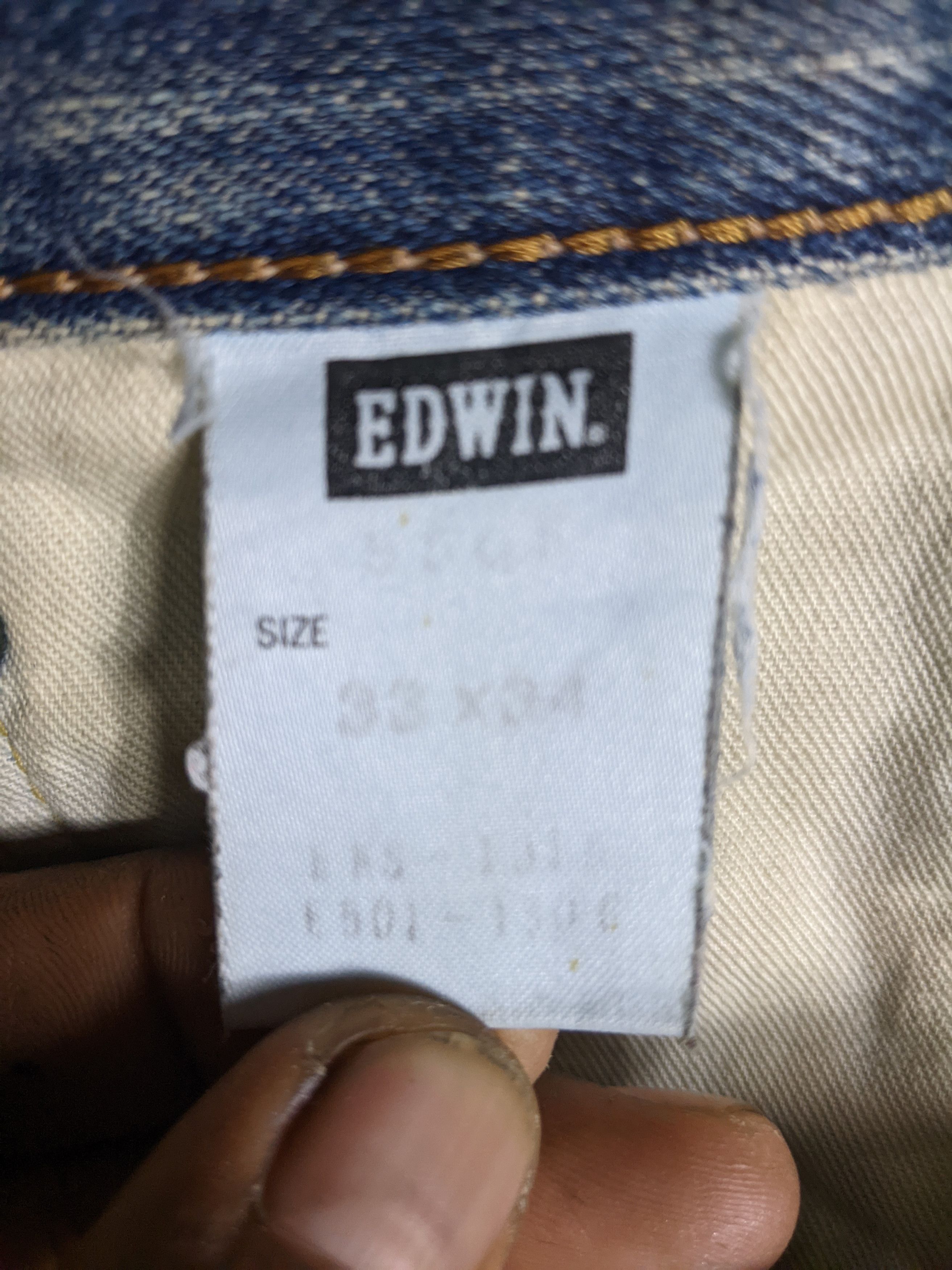 Edwin edwin 505x distress jeans (p28) Size US 34 / EU 50 - 4 Thumbnail