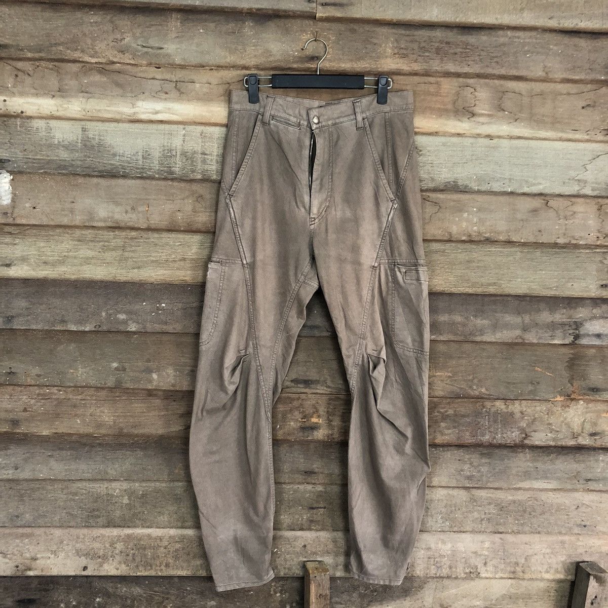 image of Zucca Brown Faded Multipocket Tactical Cargo Pants C1260, Men's (Size 29)