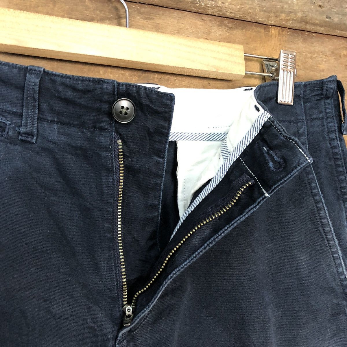 Japanese Brand DLL United Arrows Dark Blue Straight Pants #c1256 Size US 28 / EU 44 - 5 Thumbnail