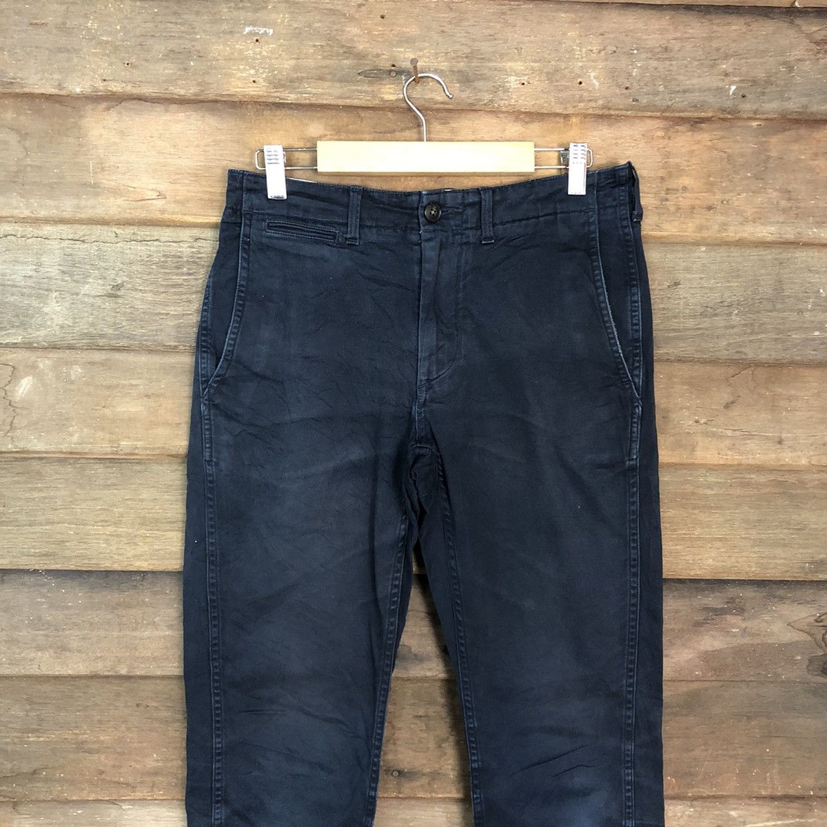 Japanese Brand DLL United Arrows Dark Blue Straight Pants #c1256 Size US 28 / EU 44 - 2 Thumbnail