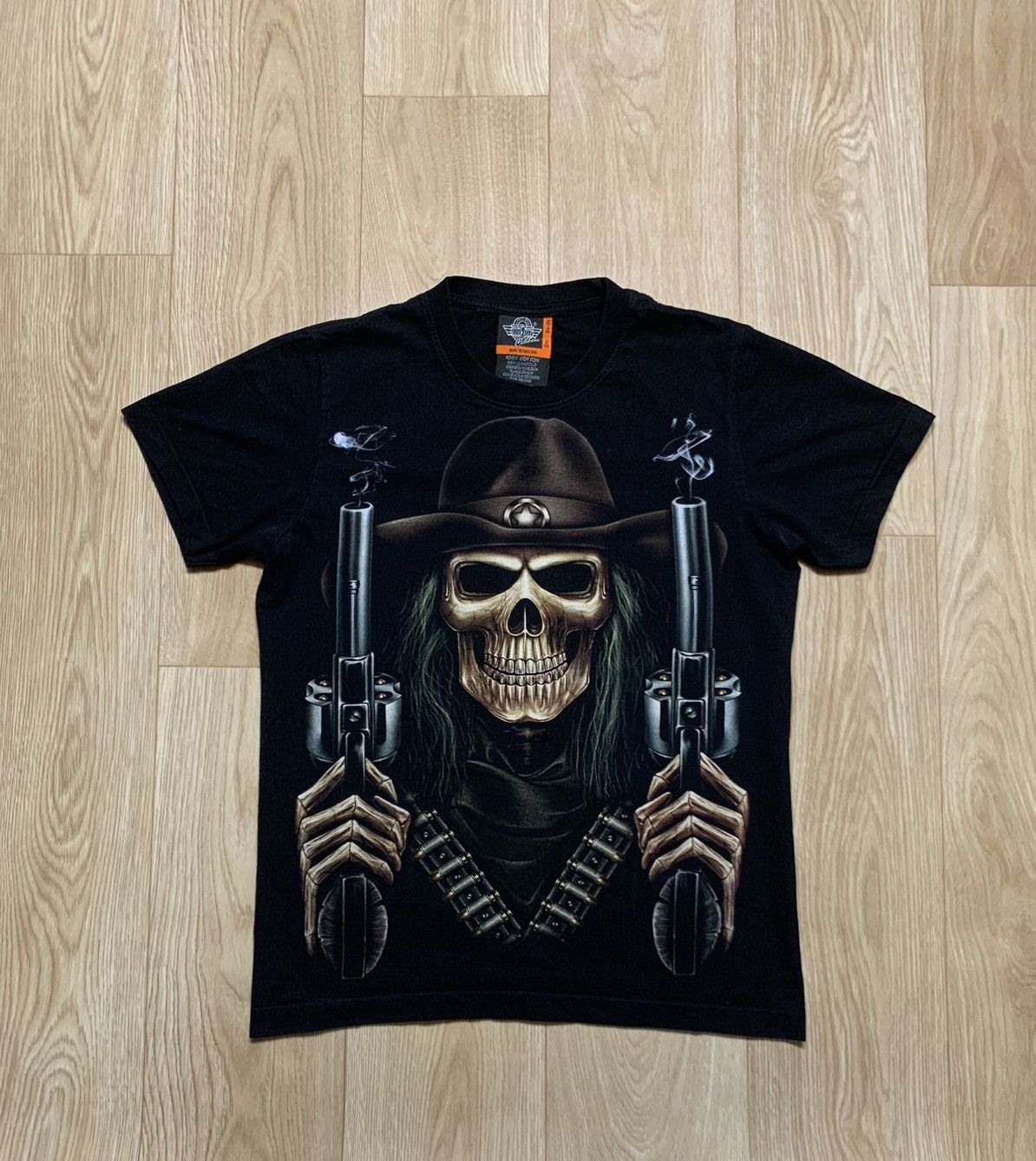 Vintage Death Grim Gun Shooter All Printed T-Shirt Size US S / EU 44-46 / 1 - 1 Thumbnail