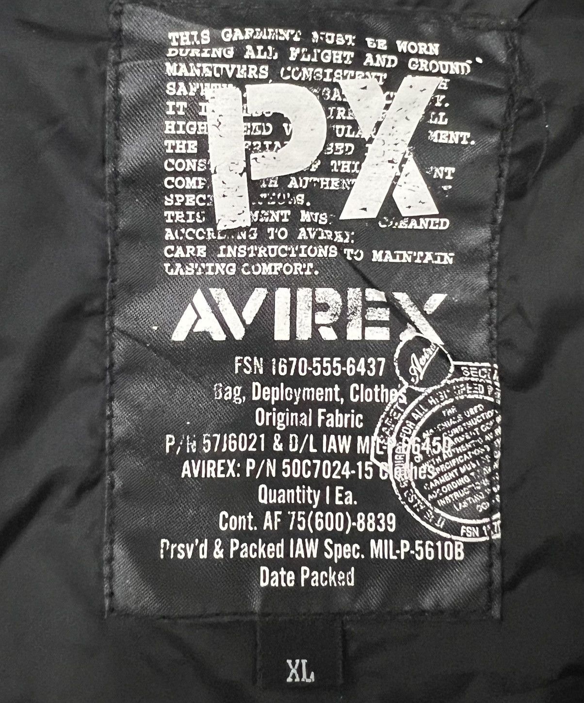 Avirex Avirex PX Military Deployment Jacket – Black Size XL Size US XL / EU 56 / 4 - 13 Thumbnail