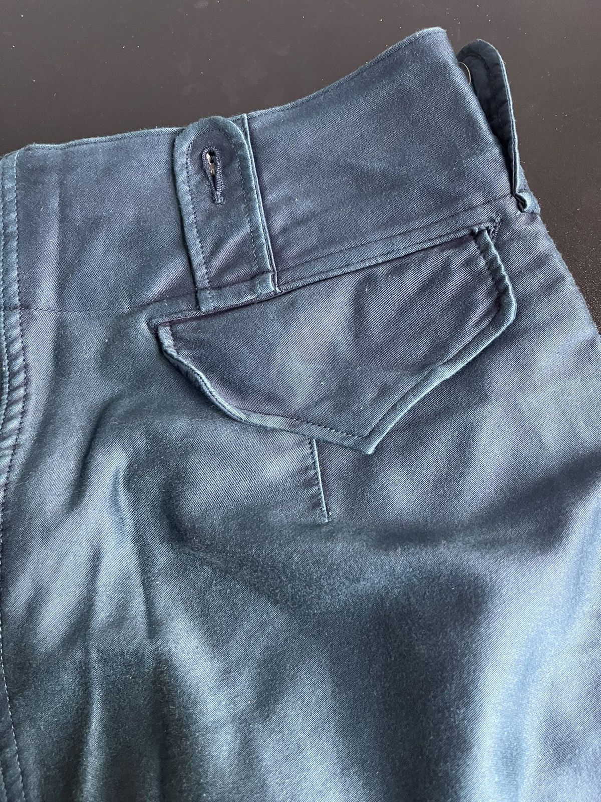 Outil Vetements / Indigo dyed moleskin work pant