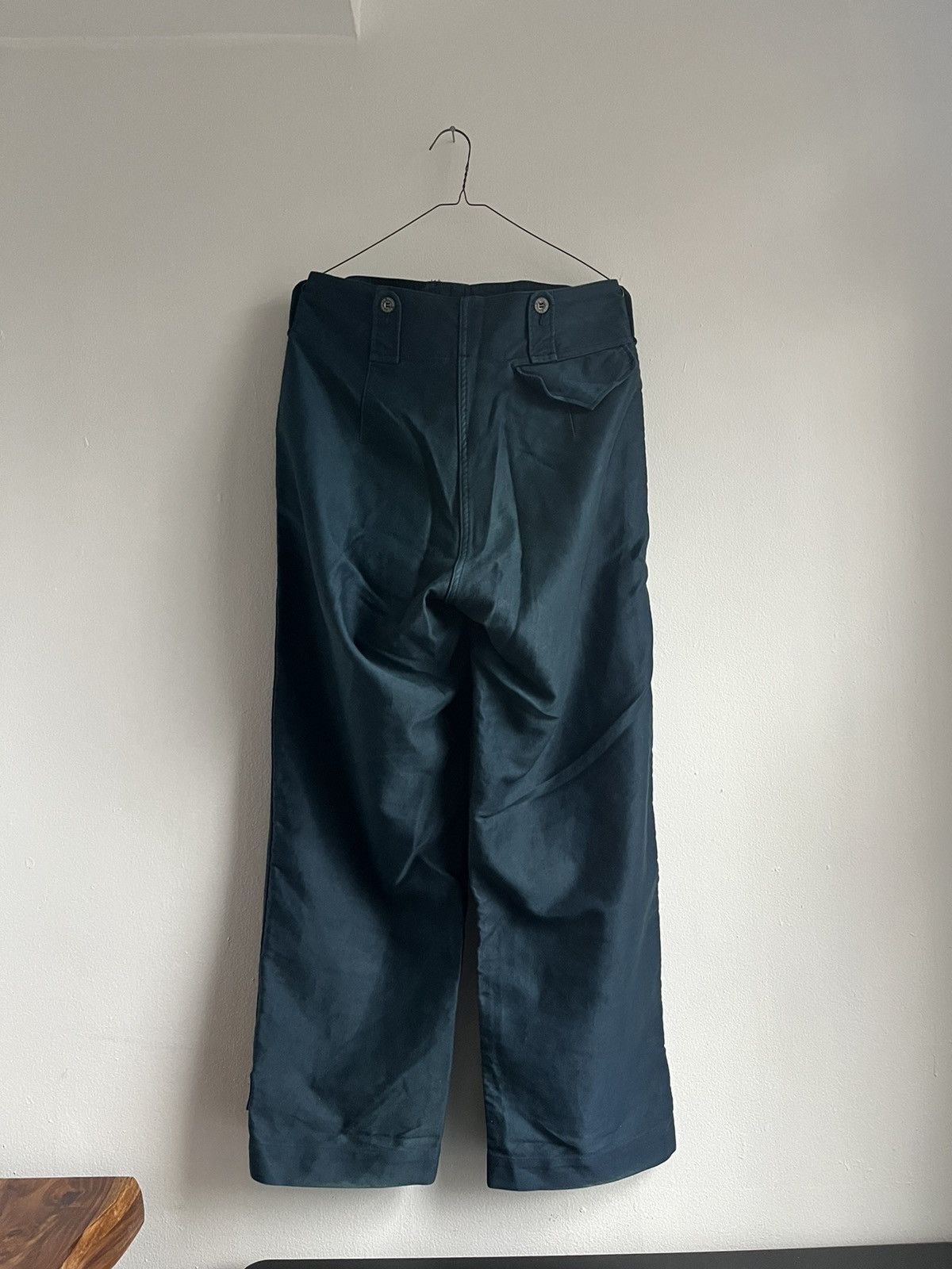 Outil Vetements / Indigo dyed moleskin work pant