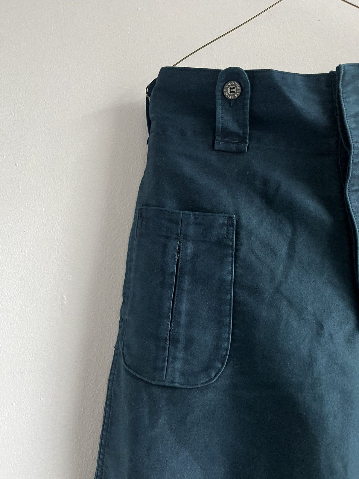 Outil Vetements / Indigo dyed moleskin work pant