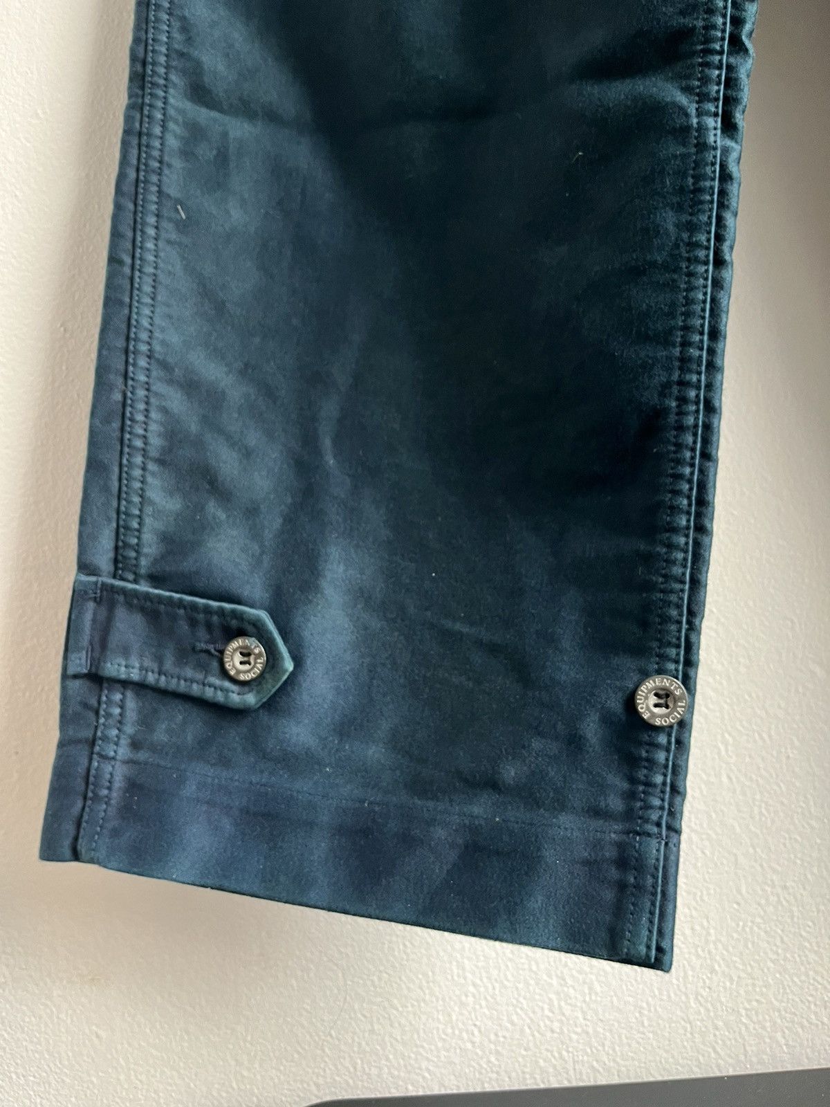 Outil Vetements / Indigo dyed moleskin work pant