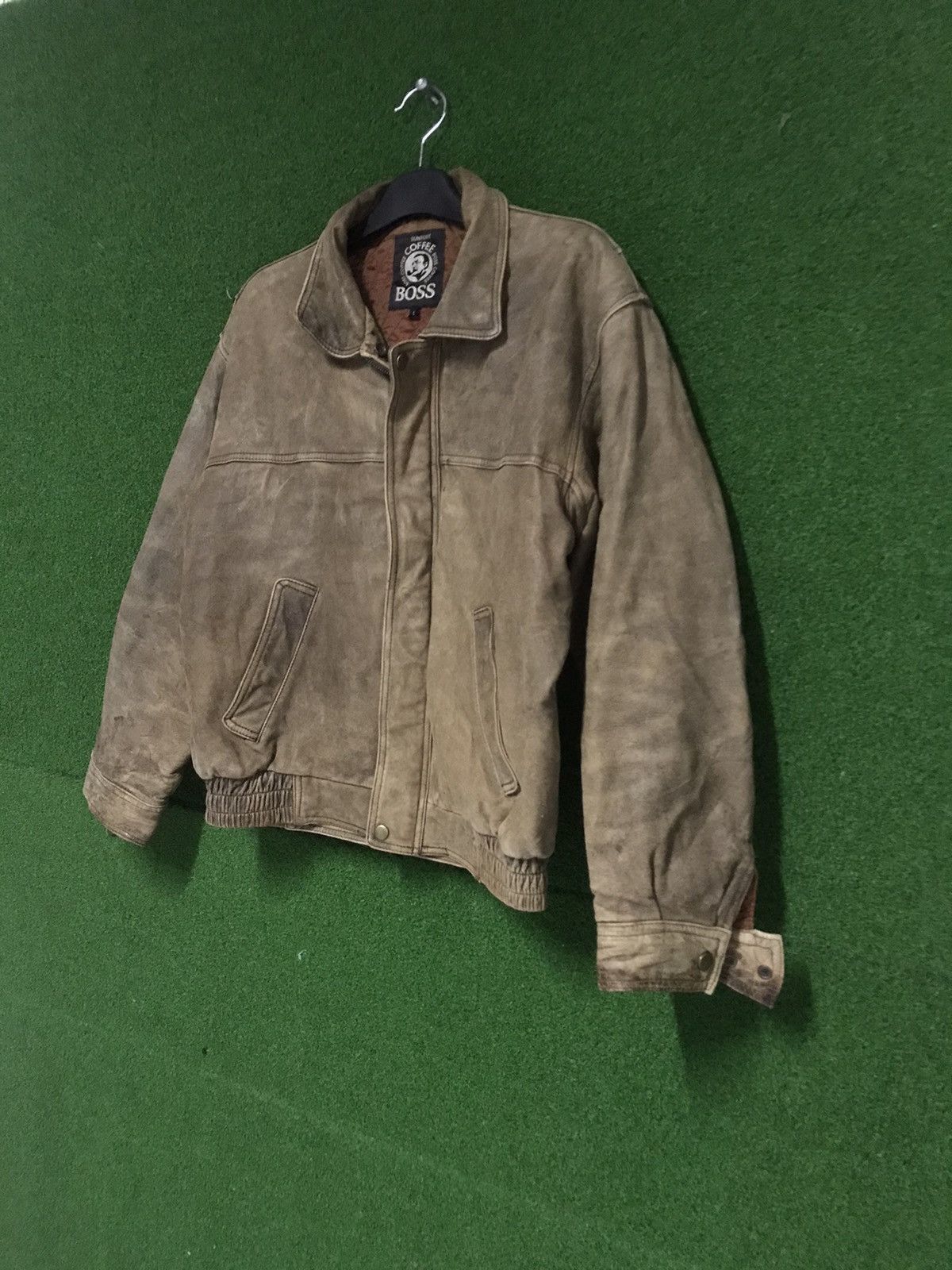 Japanese Brand 🔥 Rare !! Suntory Coffee Boss Leather Jacket Size US L / EU 52-54 / 3 - 3 Thumbnail