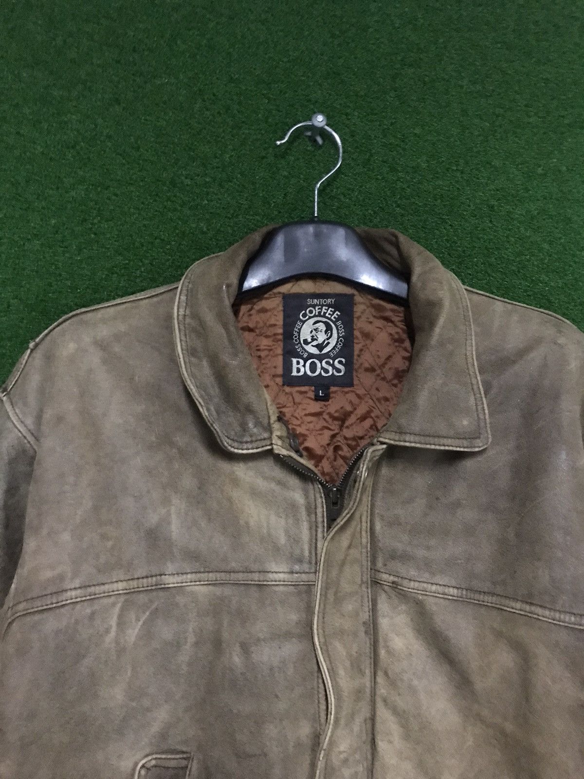 Japanese Brand 🔥 Rare !! Suntory Coffee Boss Leather Jacket Size US L / EU 52-54 / 3 - 5 Thumbnail