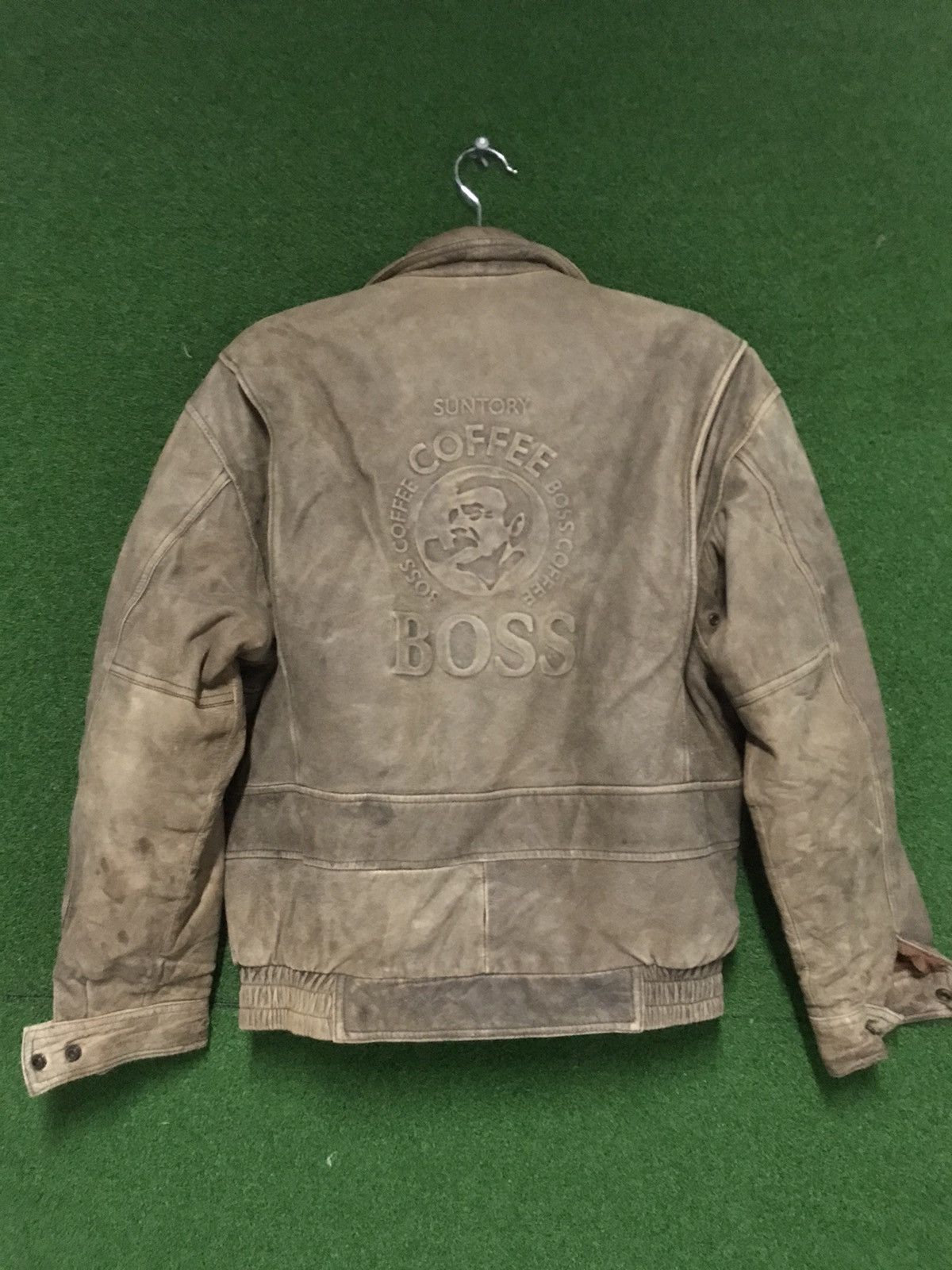 Japanese Brand 🔥 Rare !! Suntory Coffee Boss Leather Jacket Size US L / EU 52-54 / 3 - 1 Thumbnail