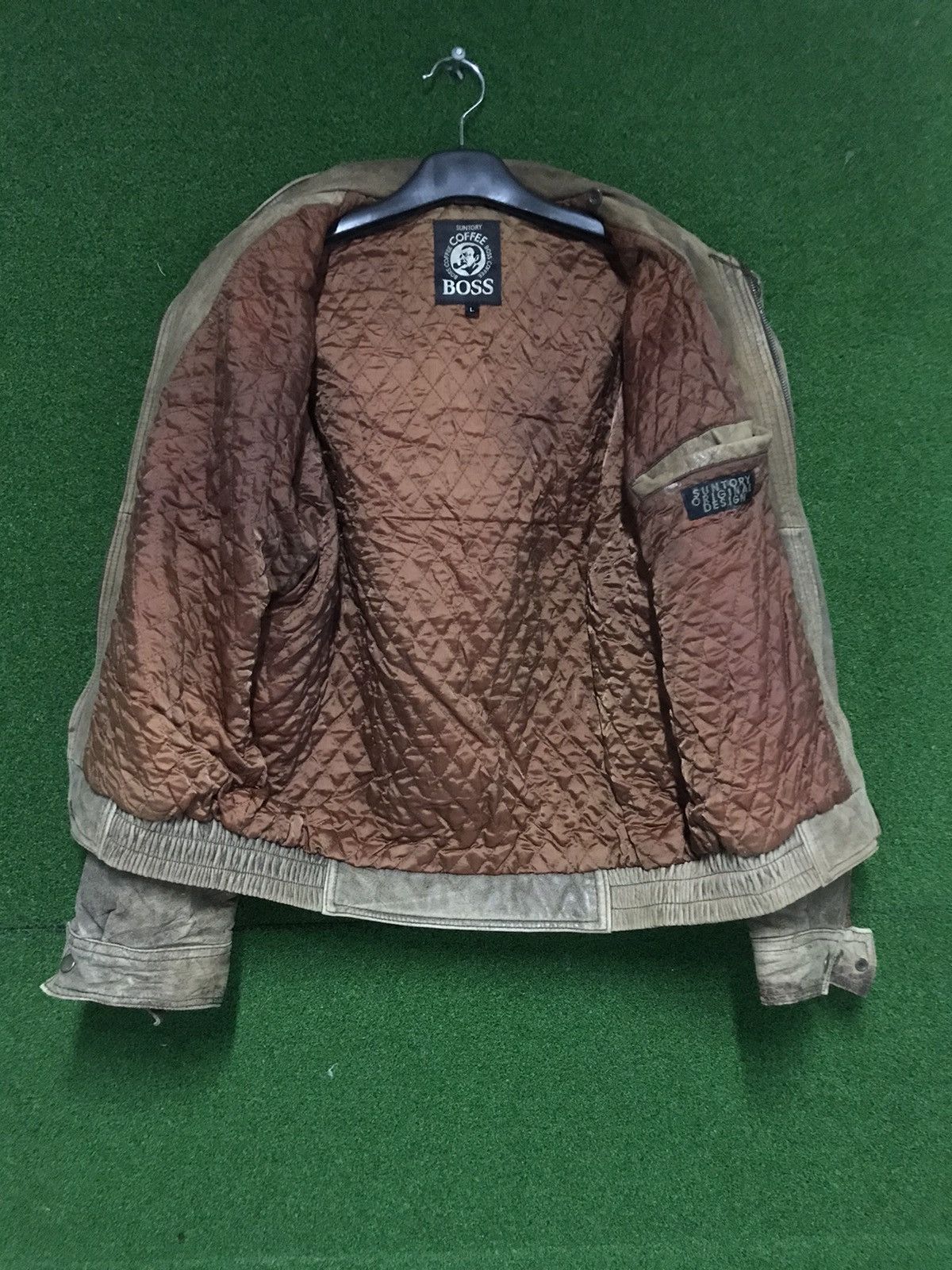 Japanese Brand 🔥 Rare !! Suntory Coffee Boss Leather Jacket Size US L / EU 52-54 / 3 - 8 Thumbnail