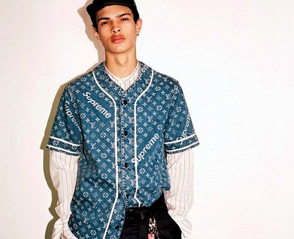 Louis Vuitton × Supreme Supreme x Louis Vuitton baseball jersey 
