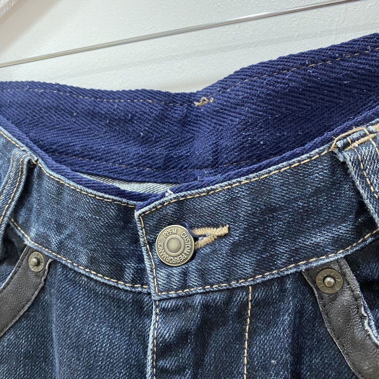 If Six Was Nine × Le Grande Bleu (L.G.B.) × PPFM PPFM Punk Zipper Distressed Denim Jeans Size US 31 - 7 Thumbnail