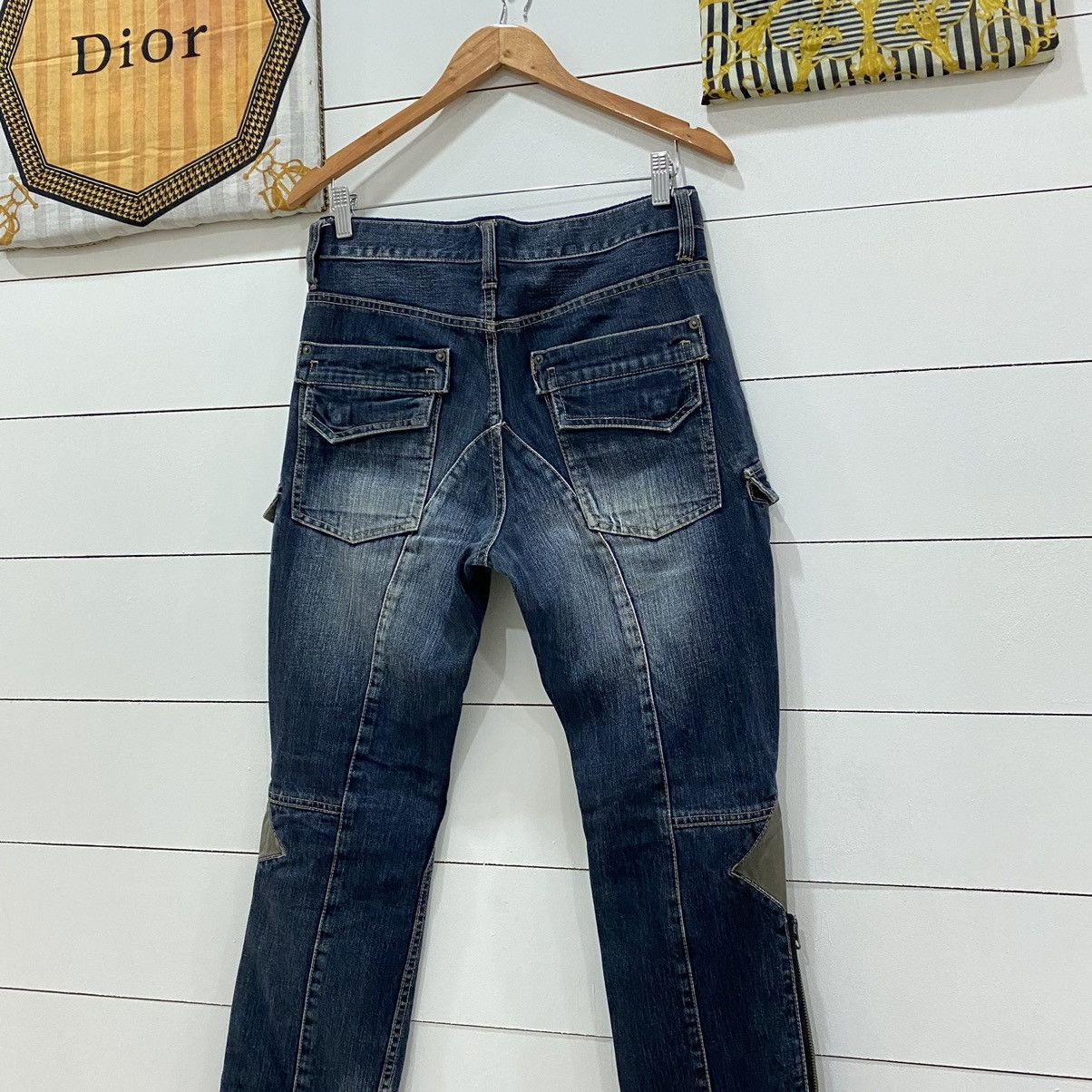 If Six Was Nine × Le Grande Bleu (L.G.B.) × PPFM PPFM Punk Zipper Distressed Denim Jeans Size US 31 - 11 Thumbnail