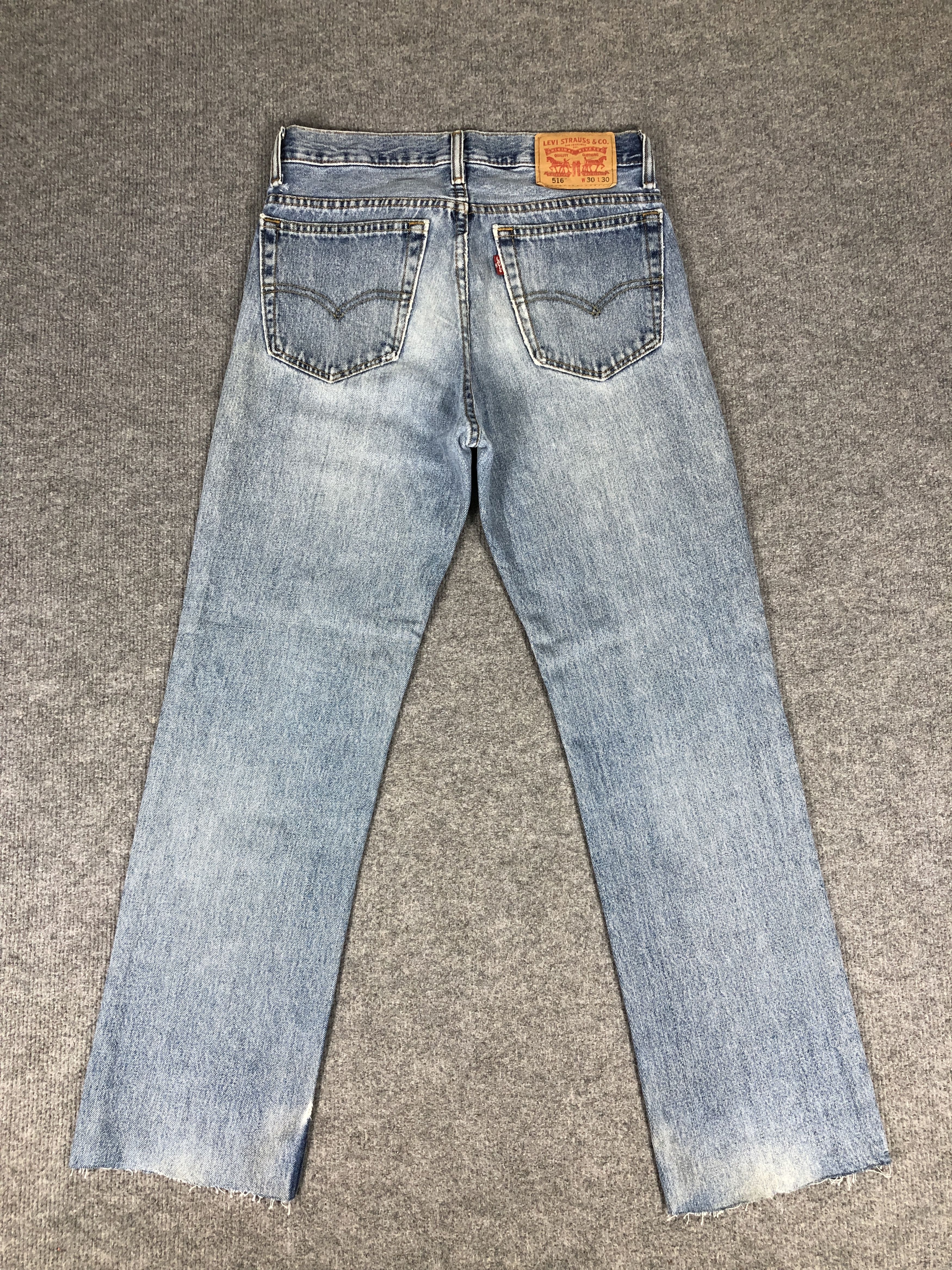 Levi's Vintage Y2k Levi's 516 Distress Faded Blue Denim Jean Size US 30 / EU 46 - 2 Thumbnail