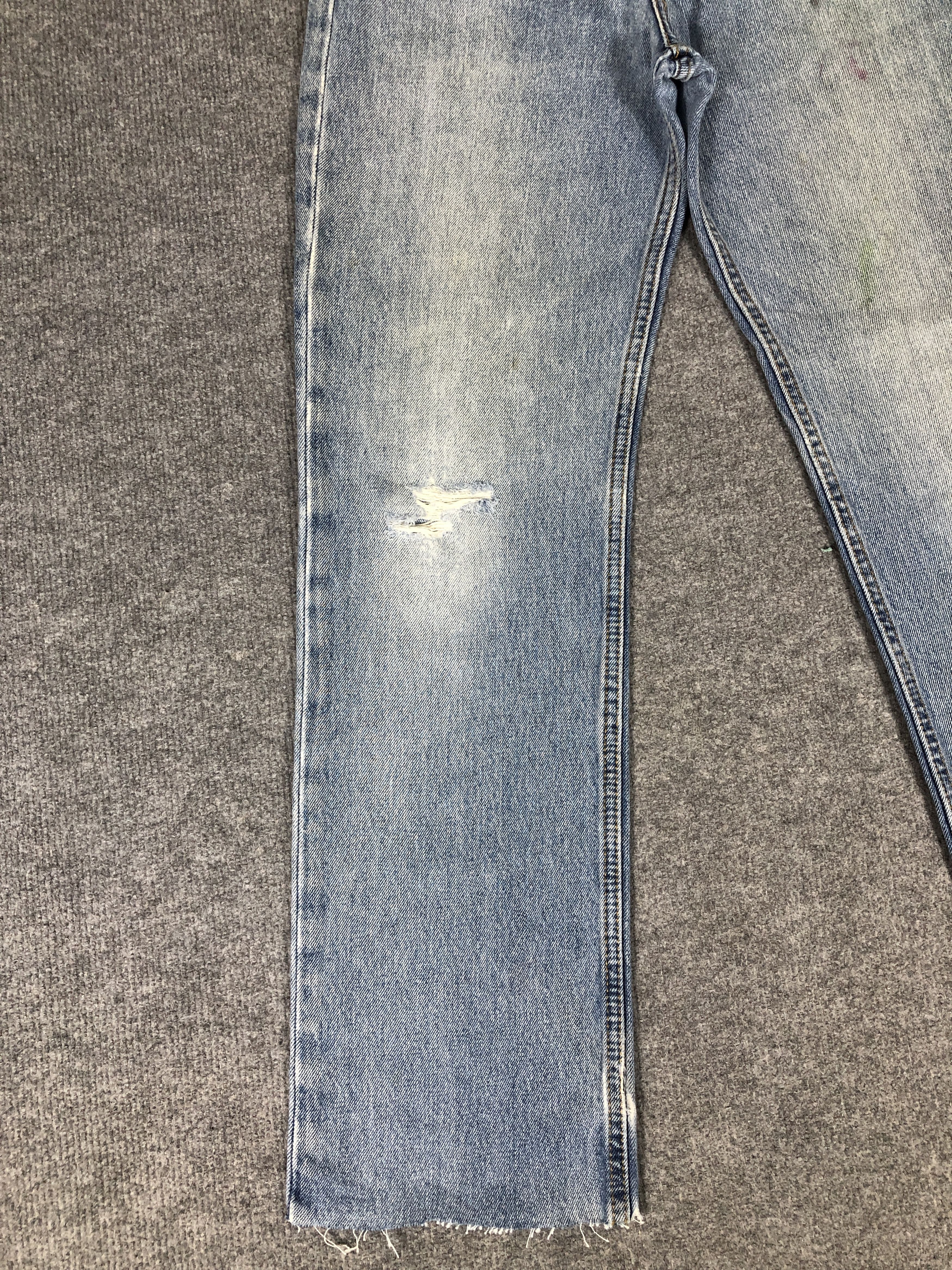Levi's Vintage Y2k Levi's 516 Distress Faded Blue Denim Jean Size US 30 / EU 46 - 6 Thumbnail