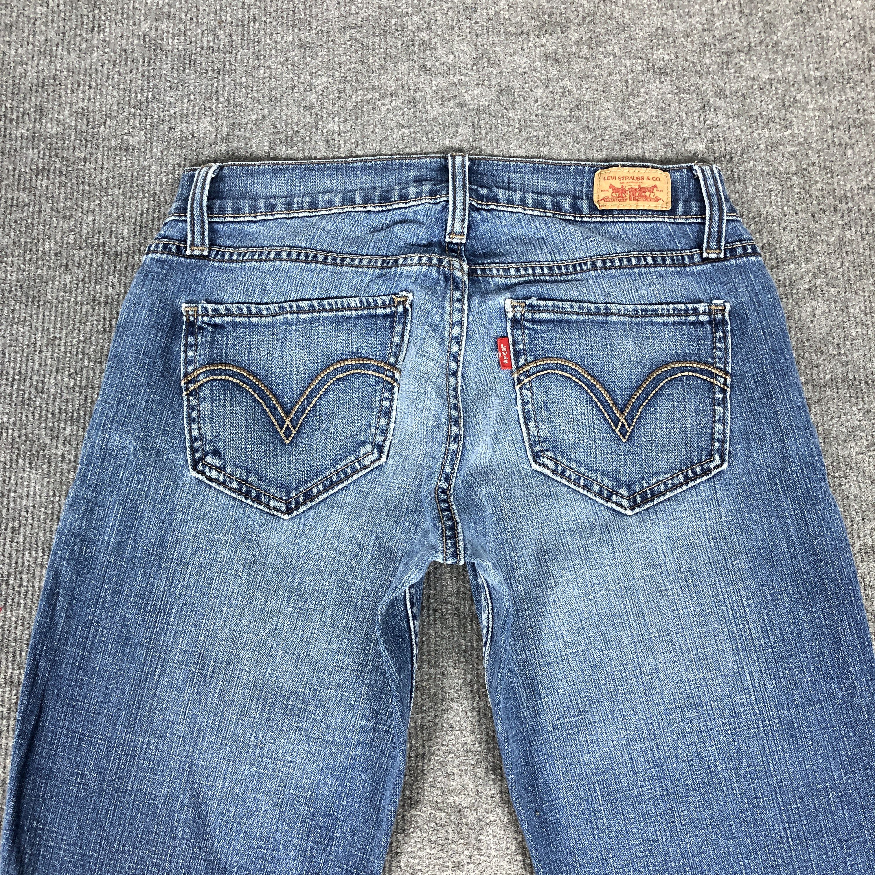 Levi's Vintage Y2K Levi's 524 Superlow Flare Faded Blue Jean Size 27" / US 4 / IT 40 - 4 Thumbnail