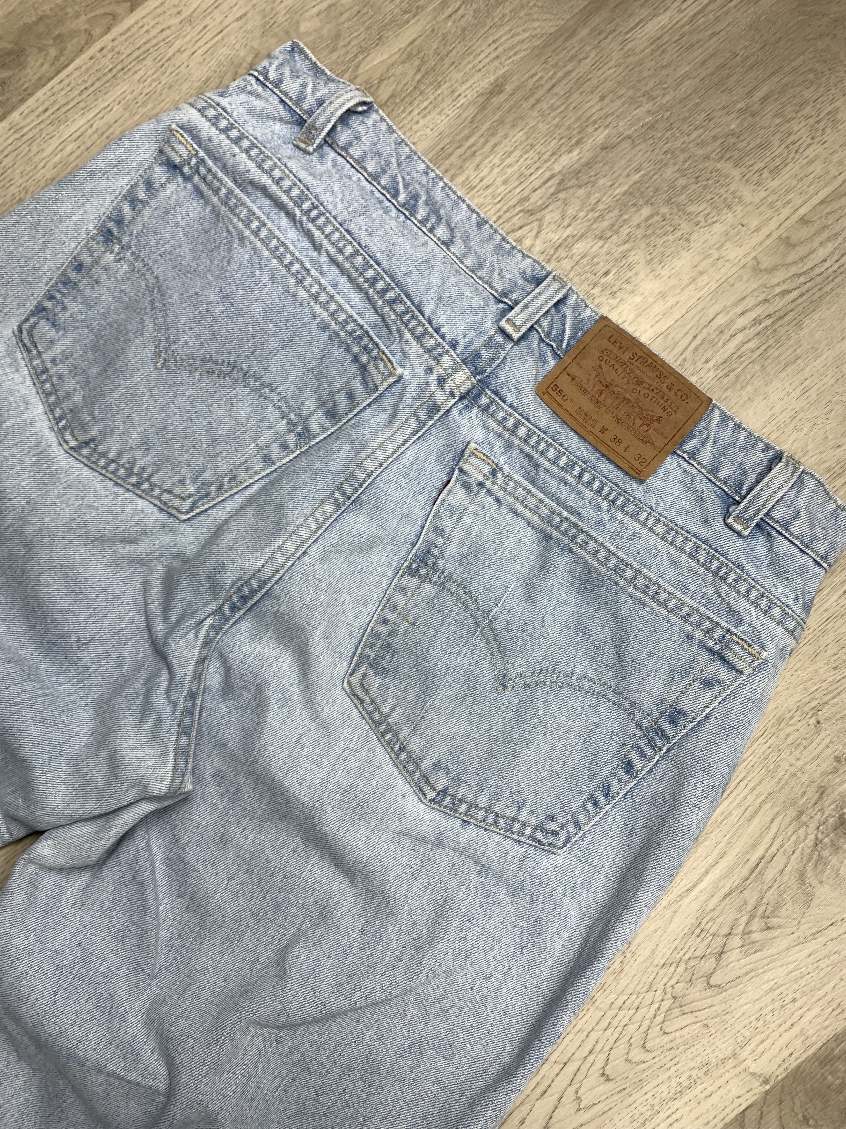 Levi's Levi's 550 Blue Washed Denim Pants Jeans Size US 38 / EU 54 - 2 Thumbnail