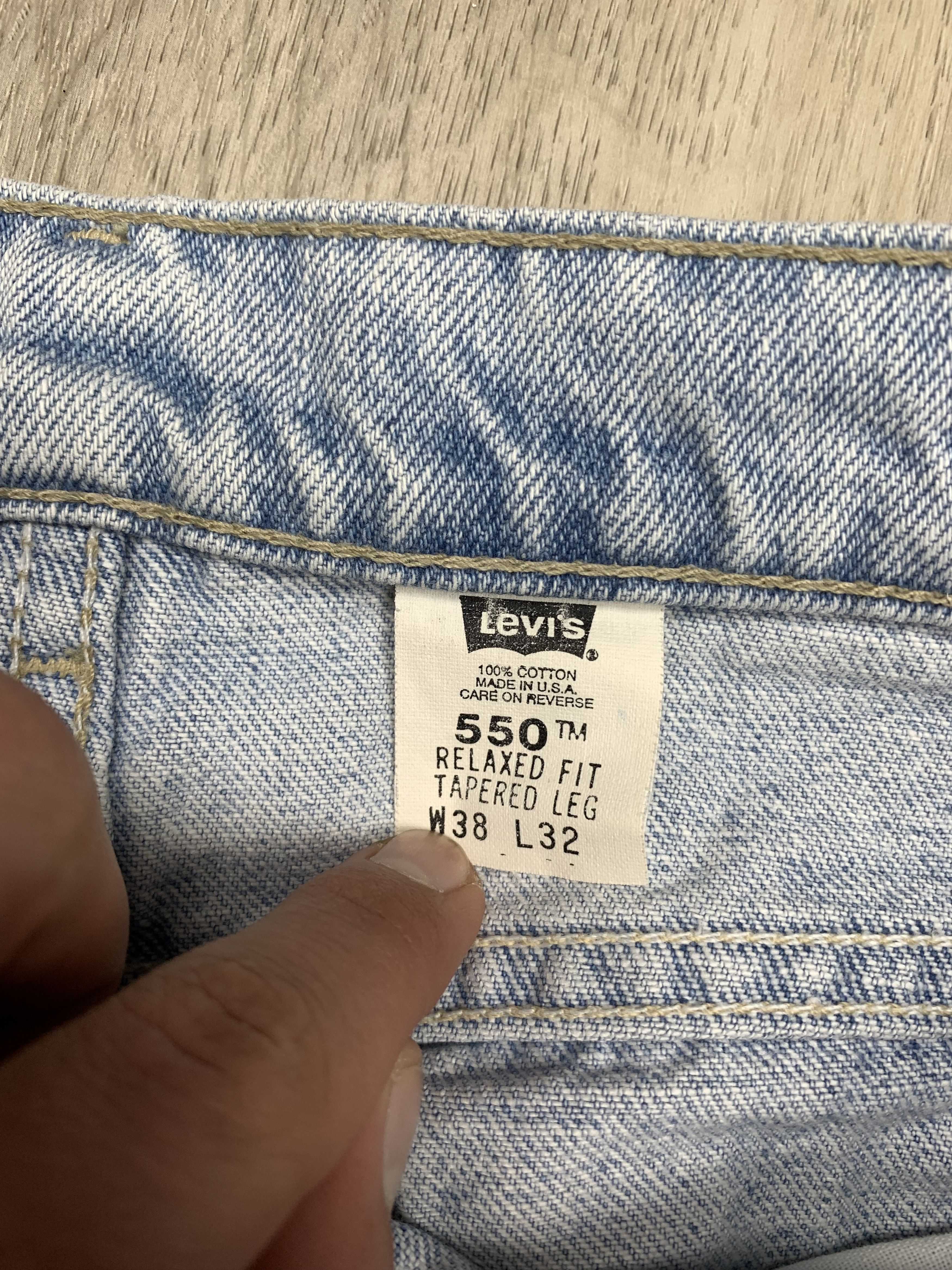 Levi's Levi's 550 Blue Washed Denim Pants Jeans Size US 38 / EU 54 - 10 Thumbnail