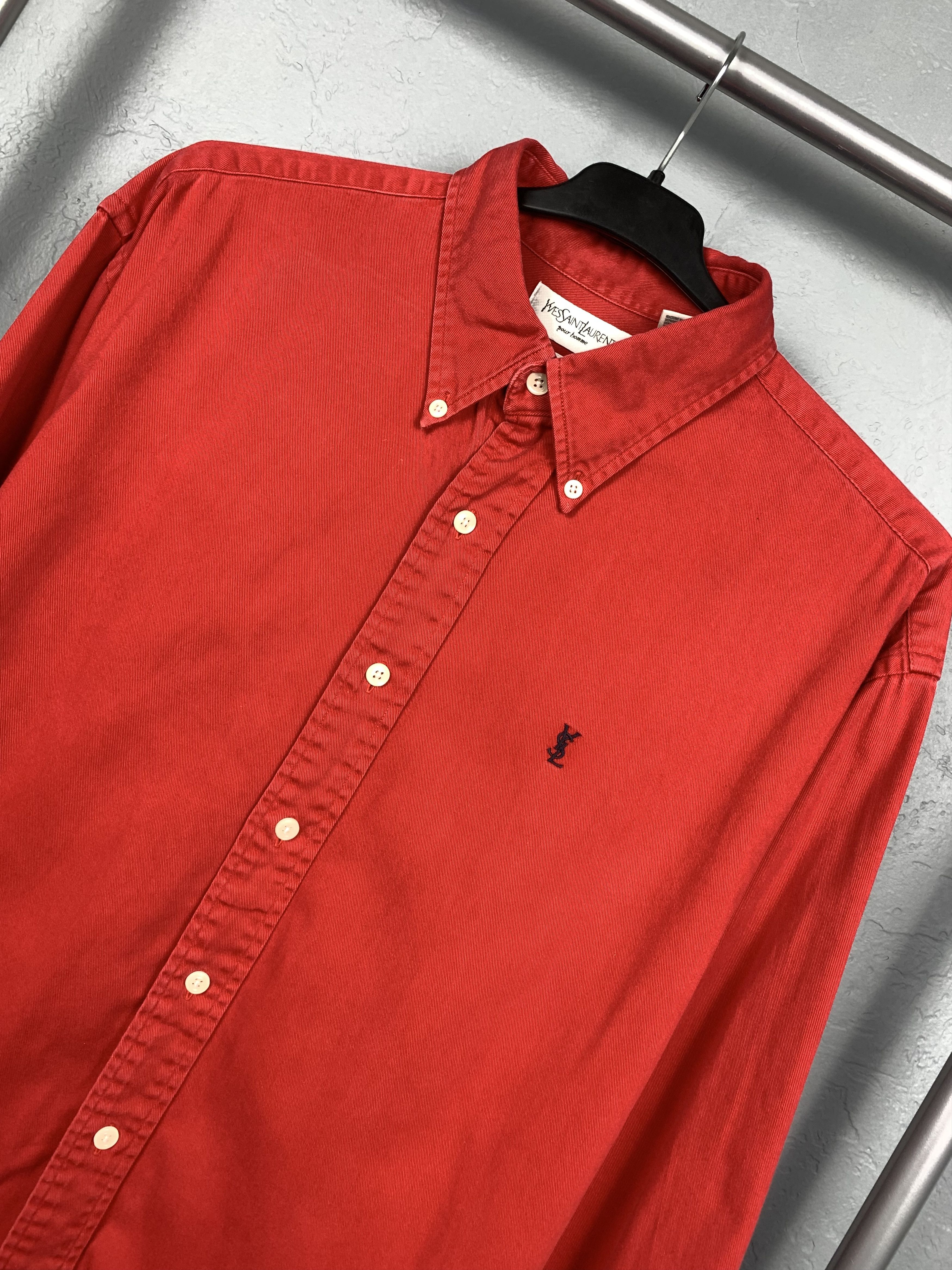 Vintage Yves Saint Laurent YSL mens long sleeve shirt Size US L / EU 52-54 / 3 - 2 Thumbnail