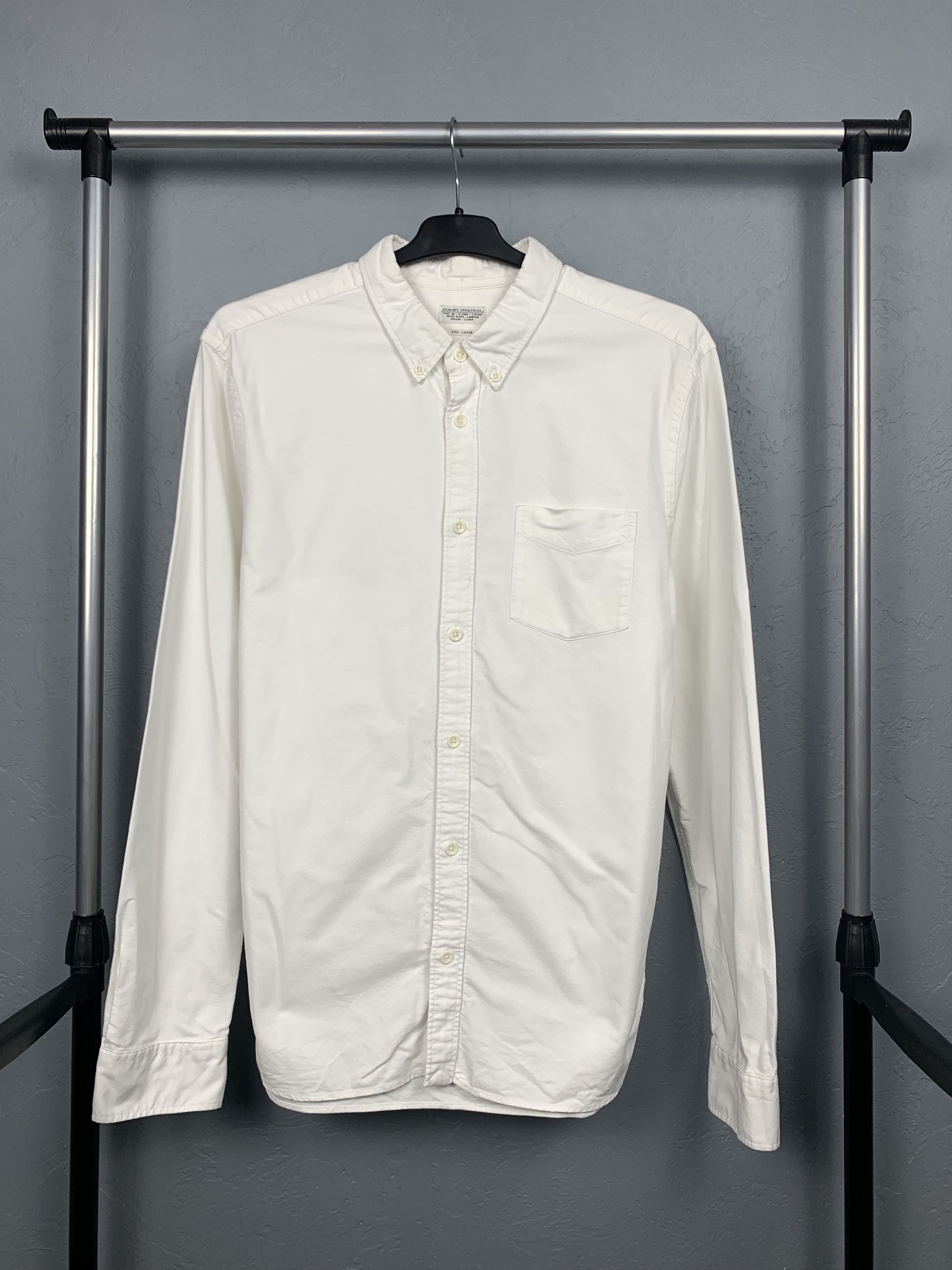 Allsaints Allsaints Greenwich Vintage Mens Long Sleeve White Shirt Size US L / EU 52-54 / 3 - 1 Thumbnail