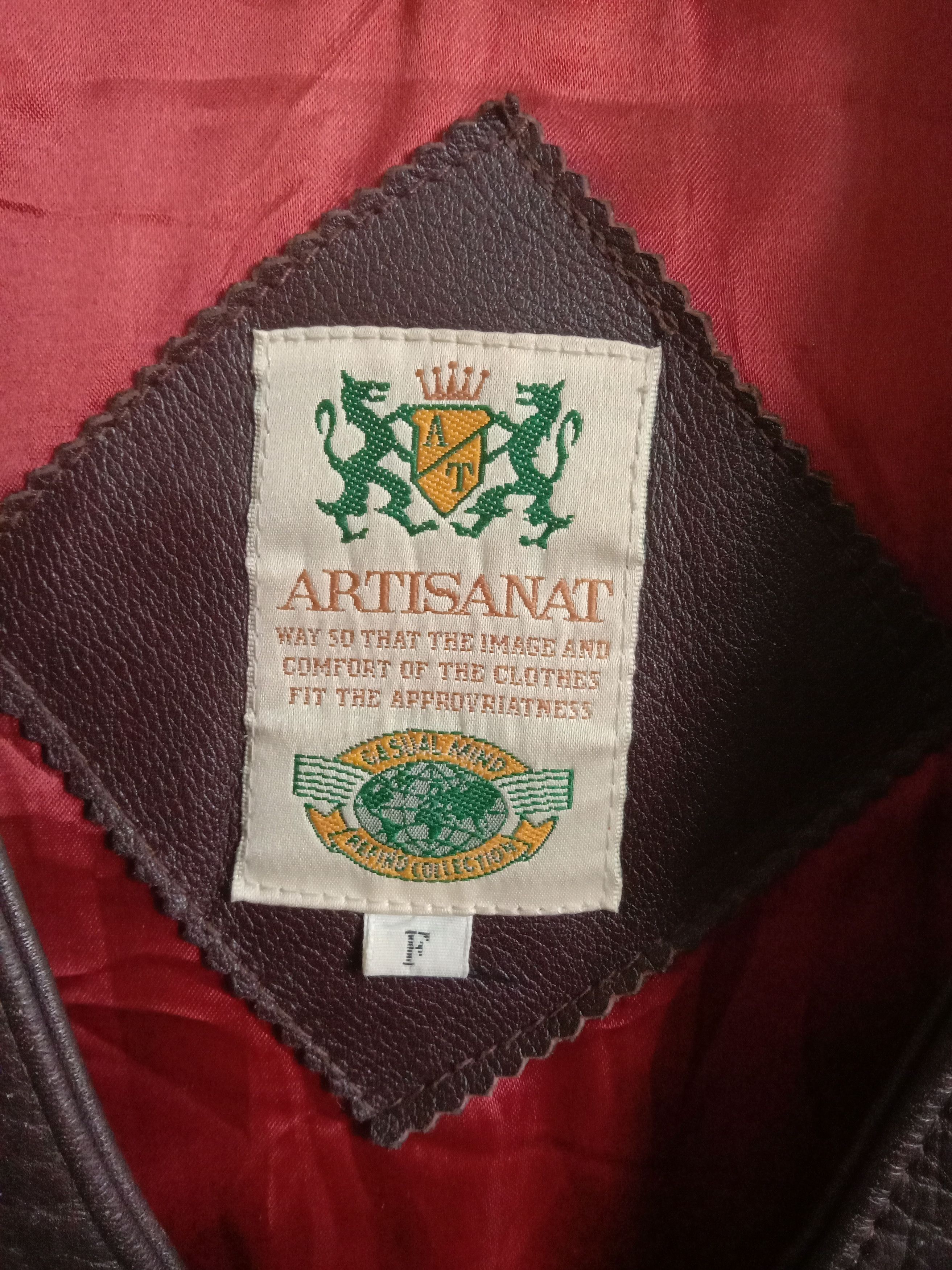 Japanese Brand ARTISANAT COWHIDE LEATHER JACKET / VEST Size US L / EU 52-54 / 3 - 6 Thumbnail