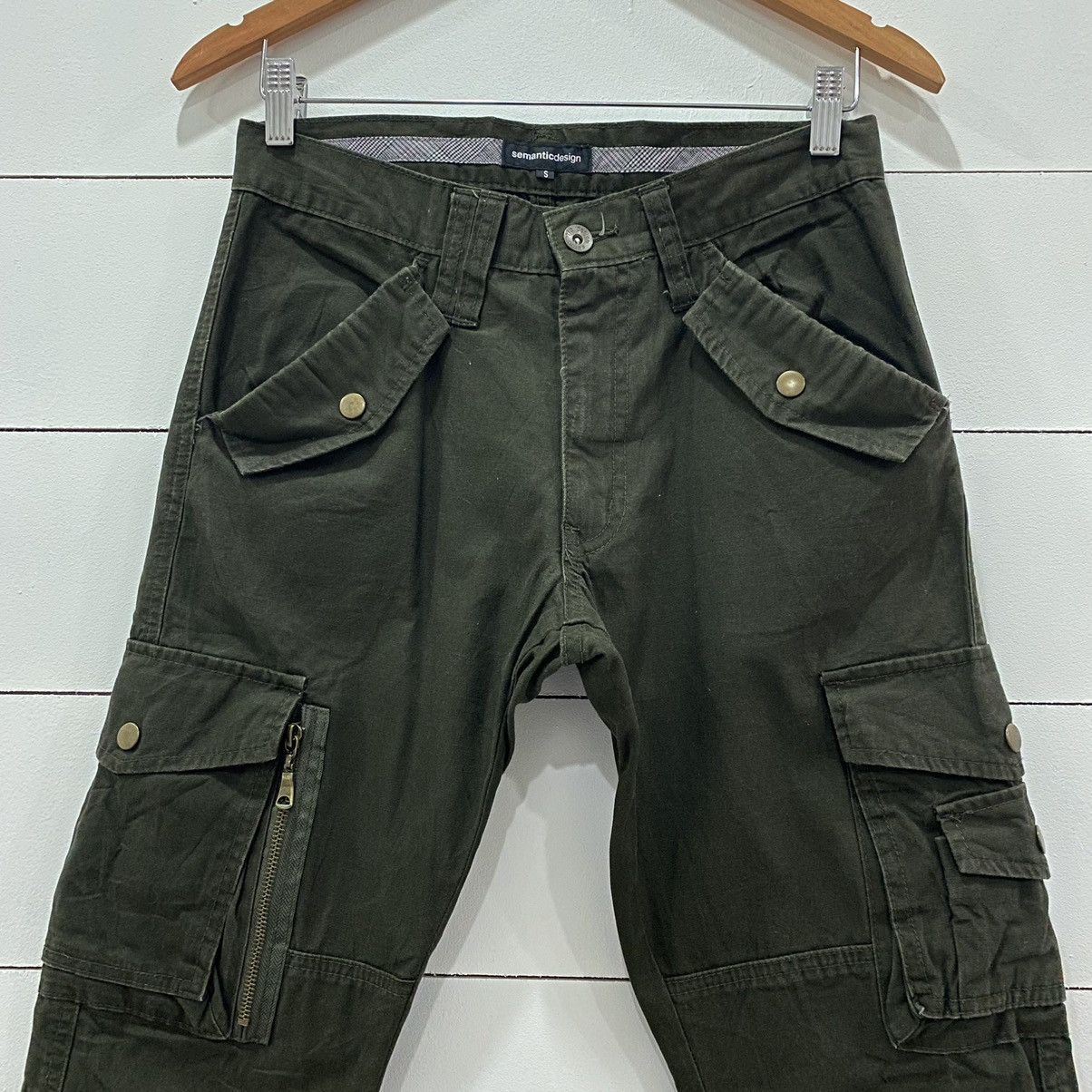 Japanese Brand × Vintage × semanticdesign Semantic Design Tactical Pocket Cargo Pants Size US 30 / EU 46 - 3 Thumbnail