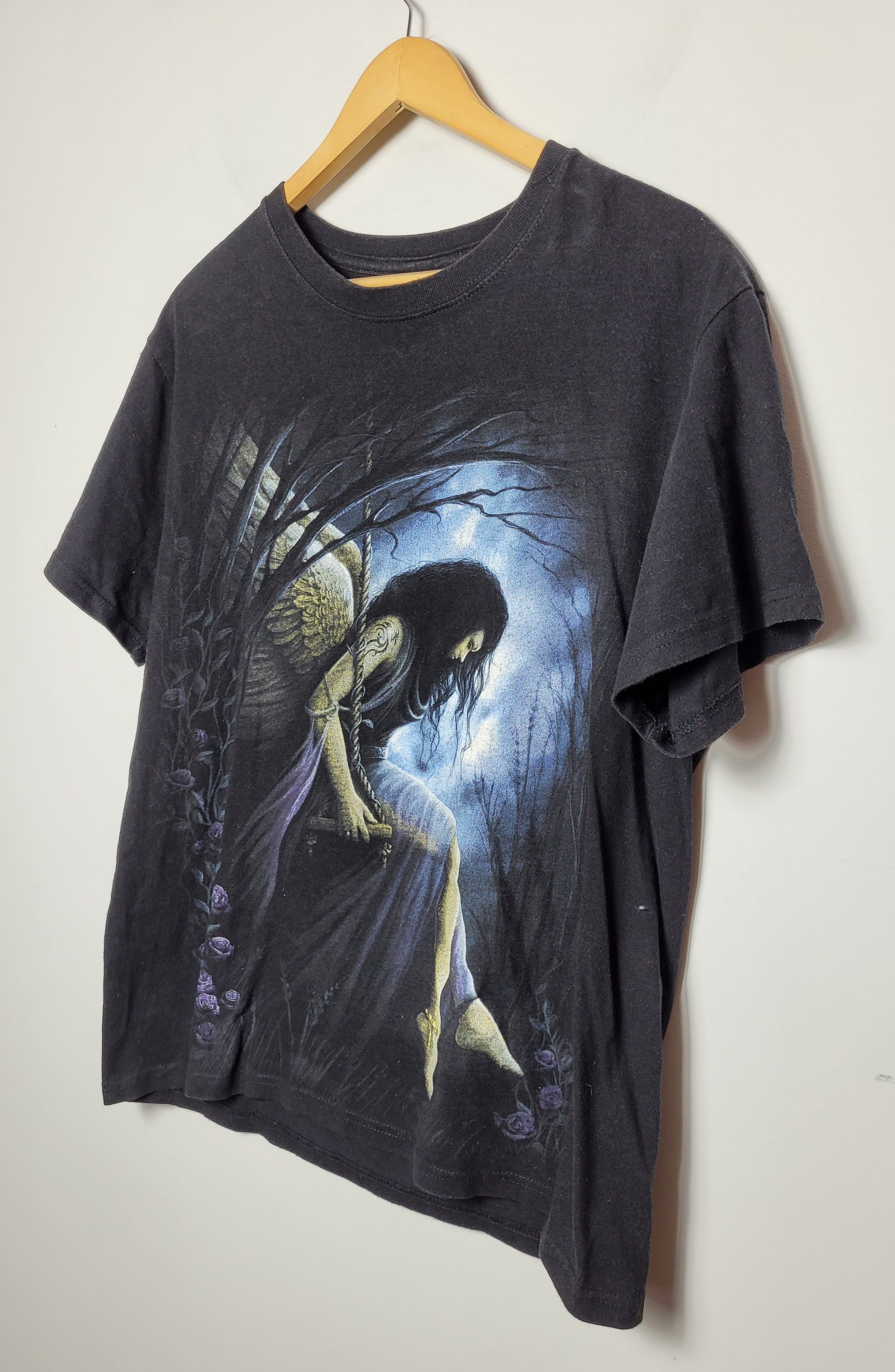 Vintage vintage dark angel rock metal goth alternative tee t-shirt Size US L / EU 52-54 / 3 - 4 Thumbnail