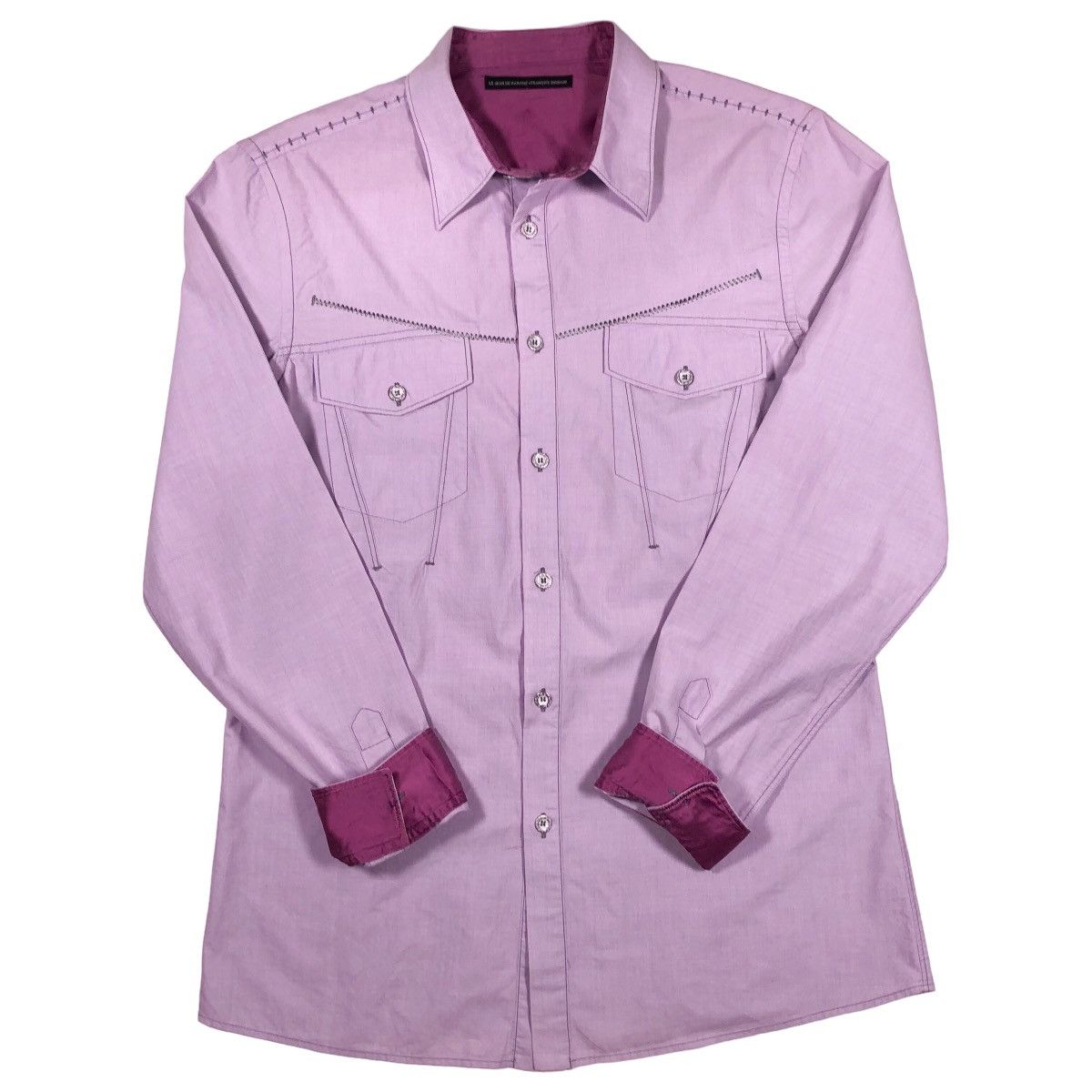 Marithe + Francois Girbaud Le Jean De Marithe+Francois Girbaud Lavender Western Shirt Size US M / EU 48-50 / 2 - 2 Thumbnail