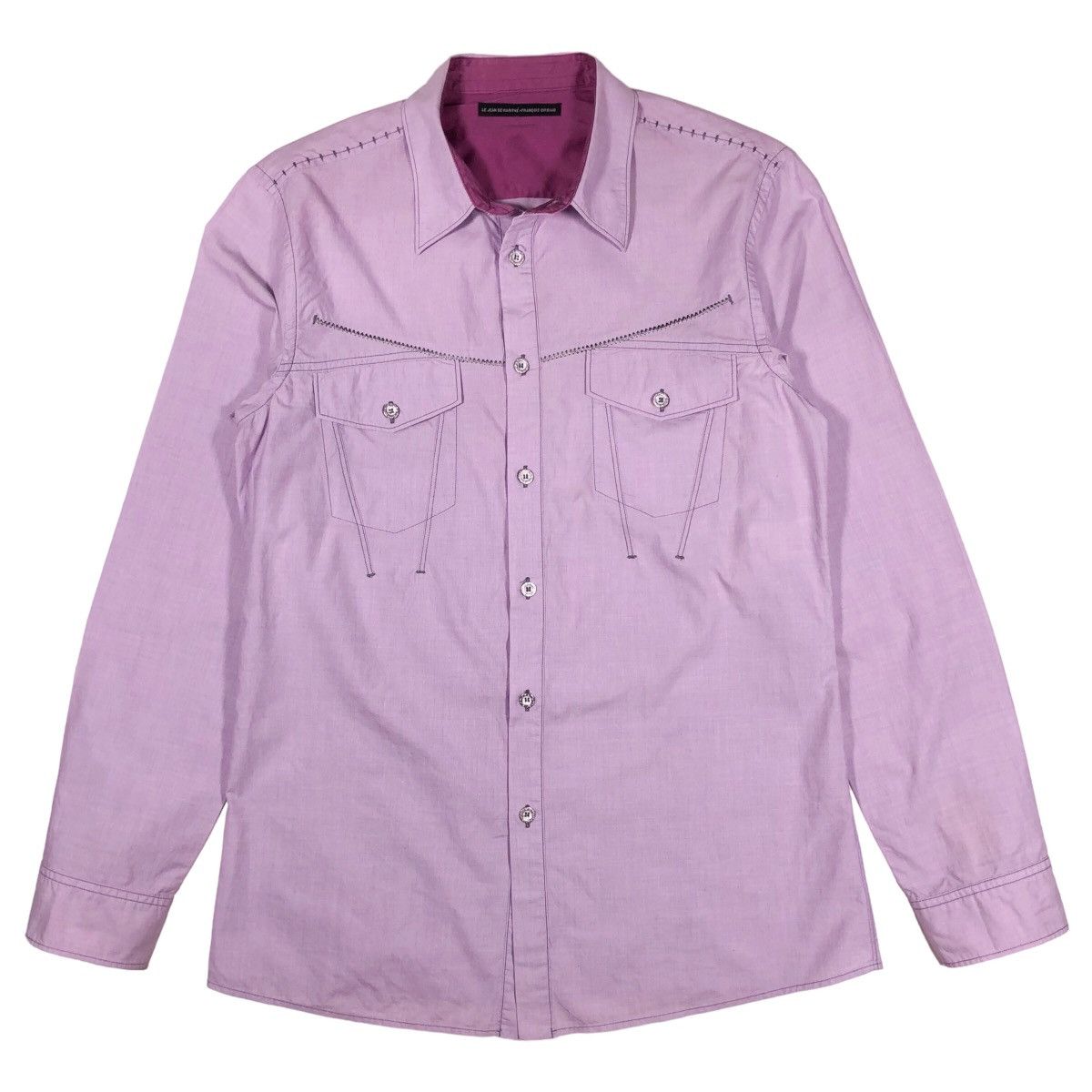 Marithe + Francois Girbaud Le Jean De Marithe+Francois Girbaud Lavender Western Shirt Size US M / EU 48-50 / 2 - 1 Thumbnail