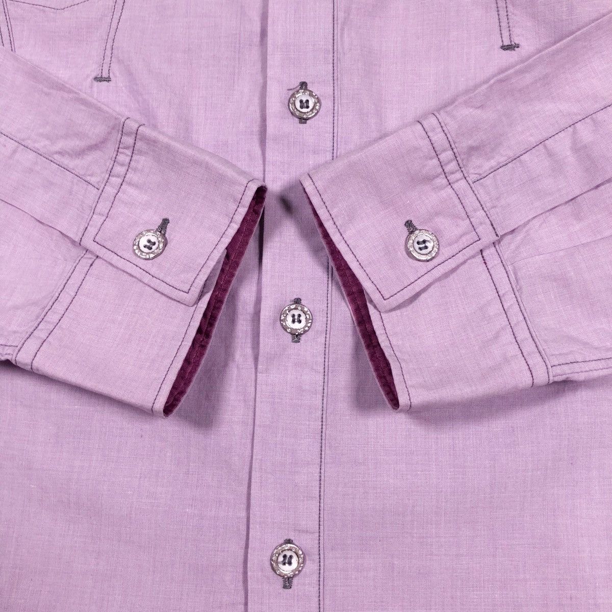 Marithe + Francois Girbaud Le Jean De Marithe+Francois Girbaud Lavender Western Shirt Size US M / EU 48-50 / 2 - 7 Thumbnail