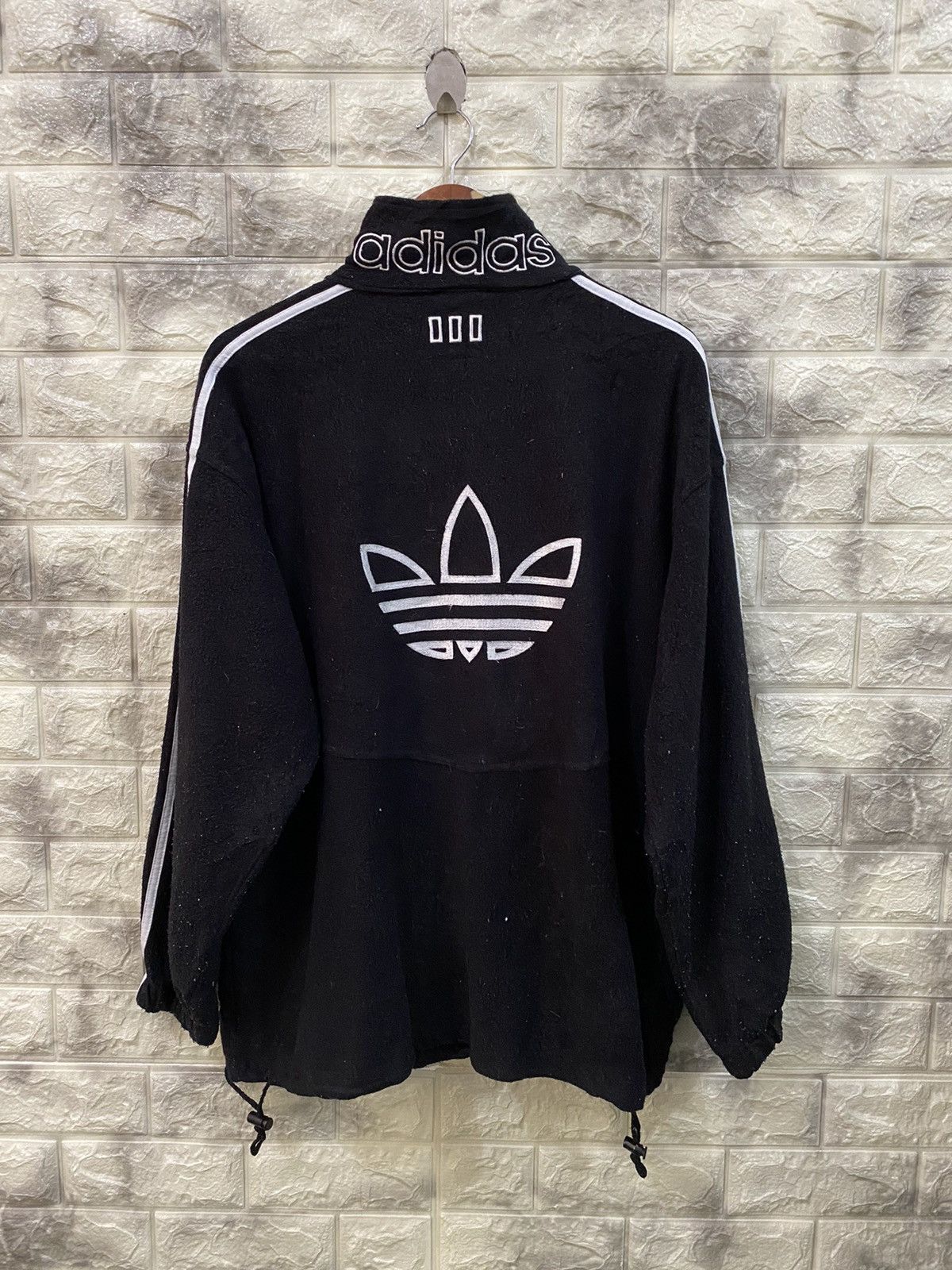 Adidas × Vintage Vintage Adidas Big Logo Fleece Sweater Size US L / EU 52-54 / 3 - 1 Thumbnail