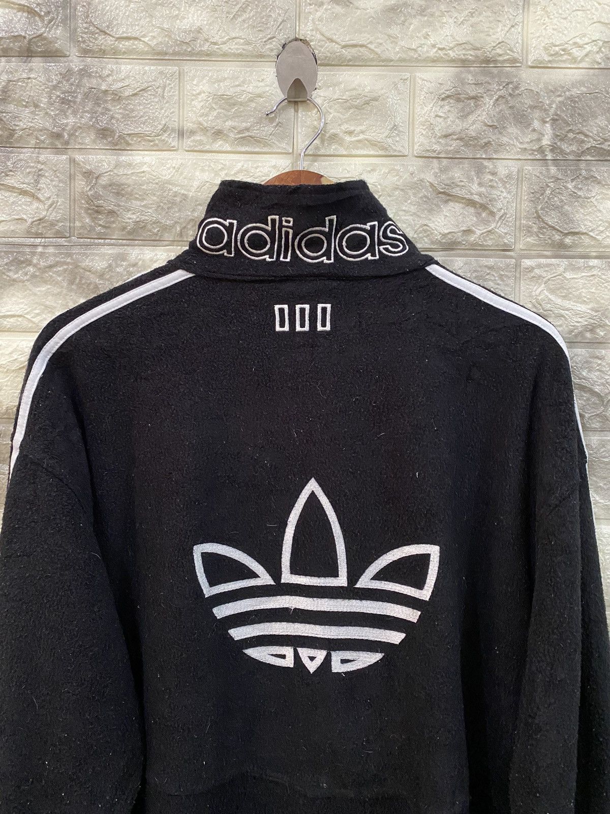 Adidas × Vintage Vintage Adidas Big Logo Fleece Sweater Size US L / EU 52-54 / 3 - 5 Thumbnail