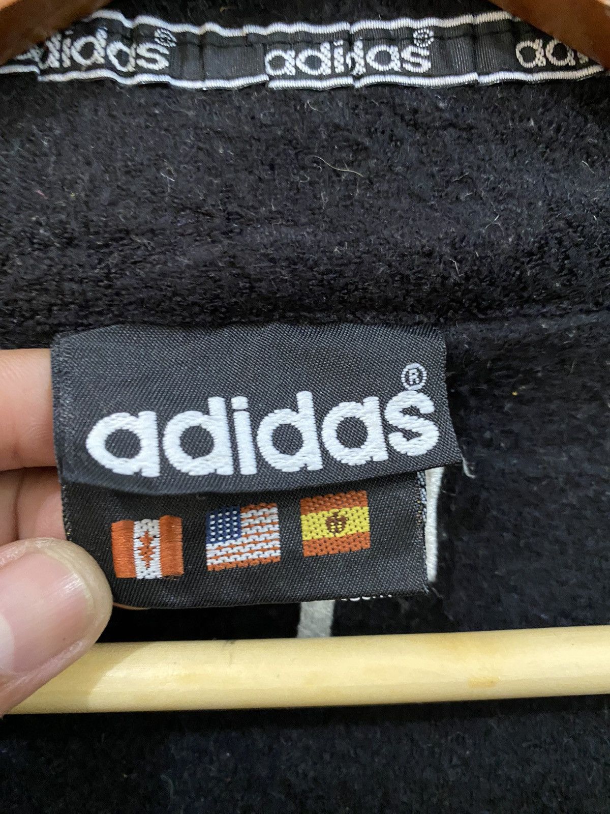 Adidas × Vintage Vintage Adidas Big Logo Fleece Sweater Size US L / EU 52-54 / 3 - 7 Thumbnail