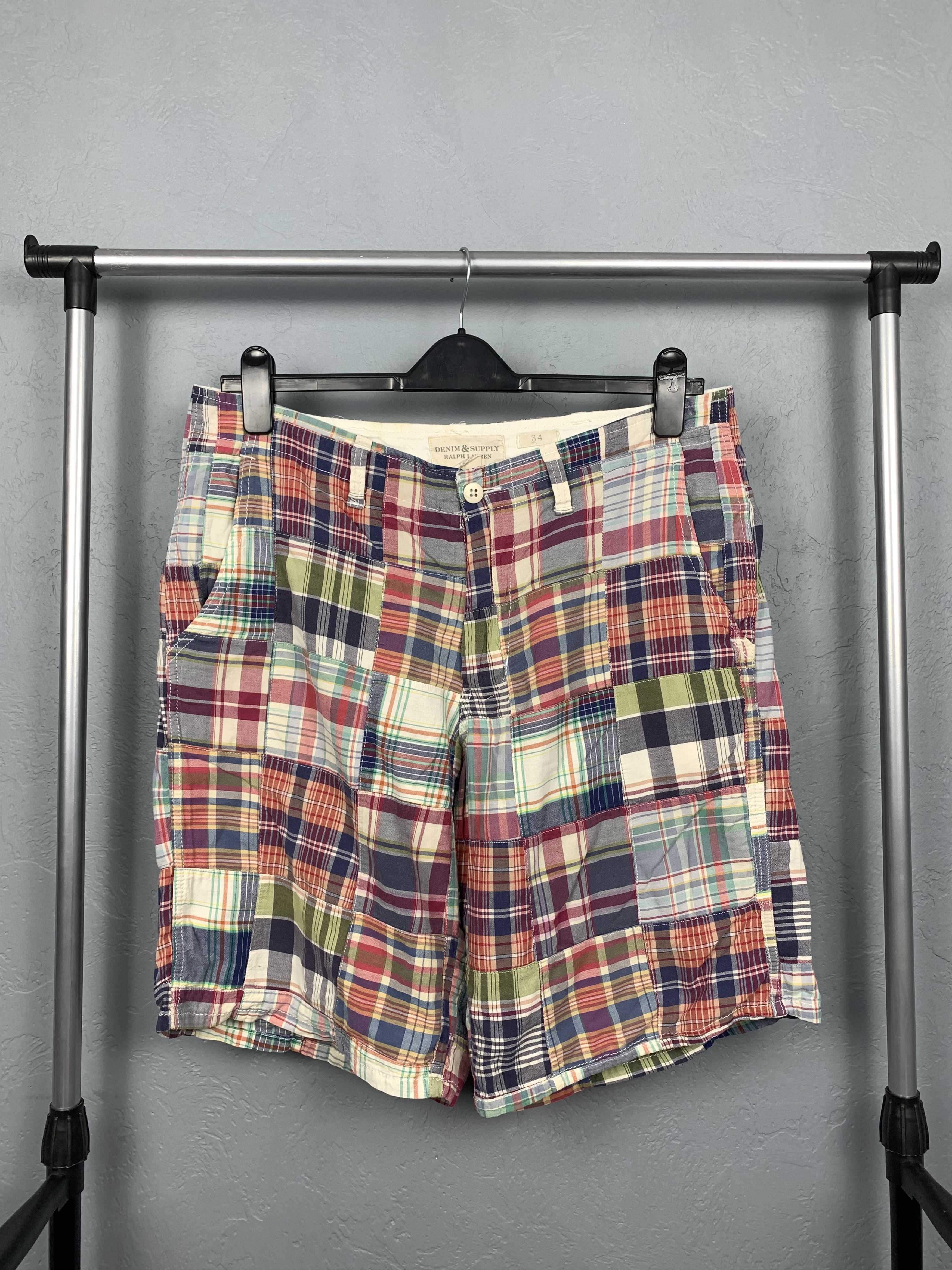 Denim & Supply Ralph Lauren × Polo Ralph Lauren × Vintage Denim And Supply Ralph Lauren Patchwork Shorts Size US 34 / EU 50 - 1 Thumbnail