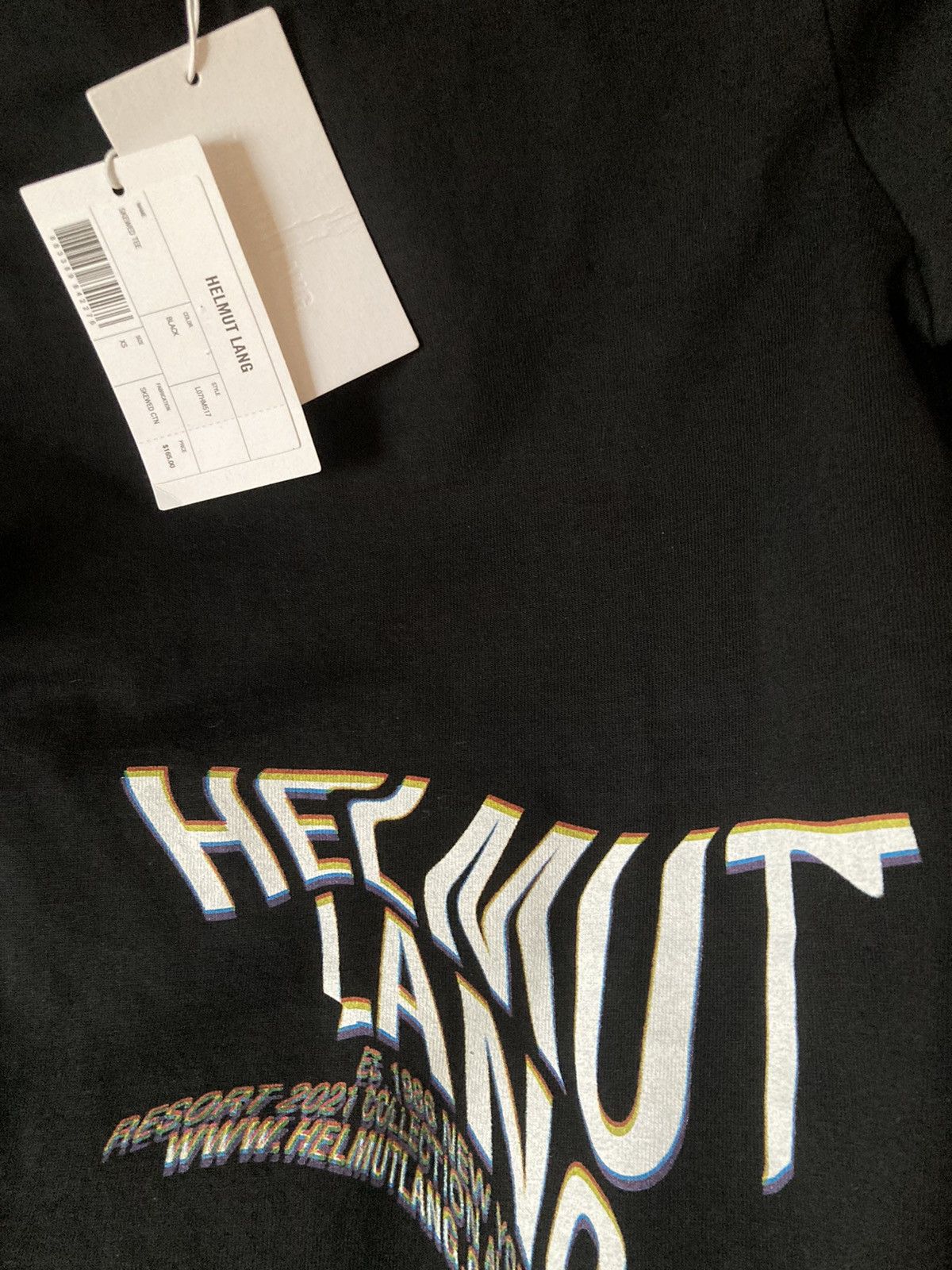 Helmut Lang *New* AW21 Helmut Lang Skewed Logo Tee Size US XS / EU 42 / 0 - 5 Thumbnail