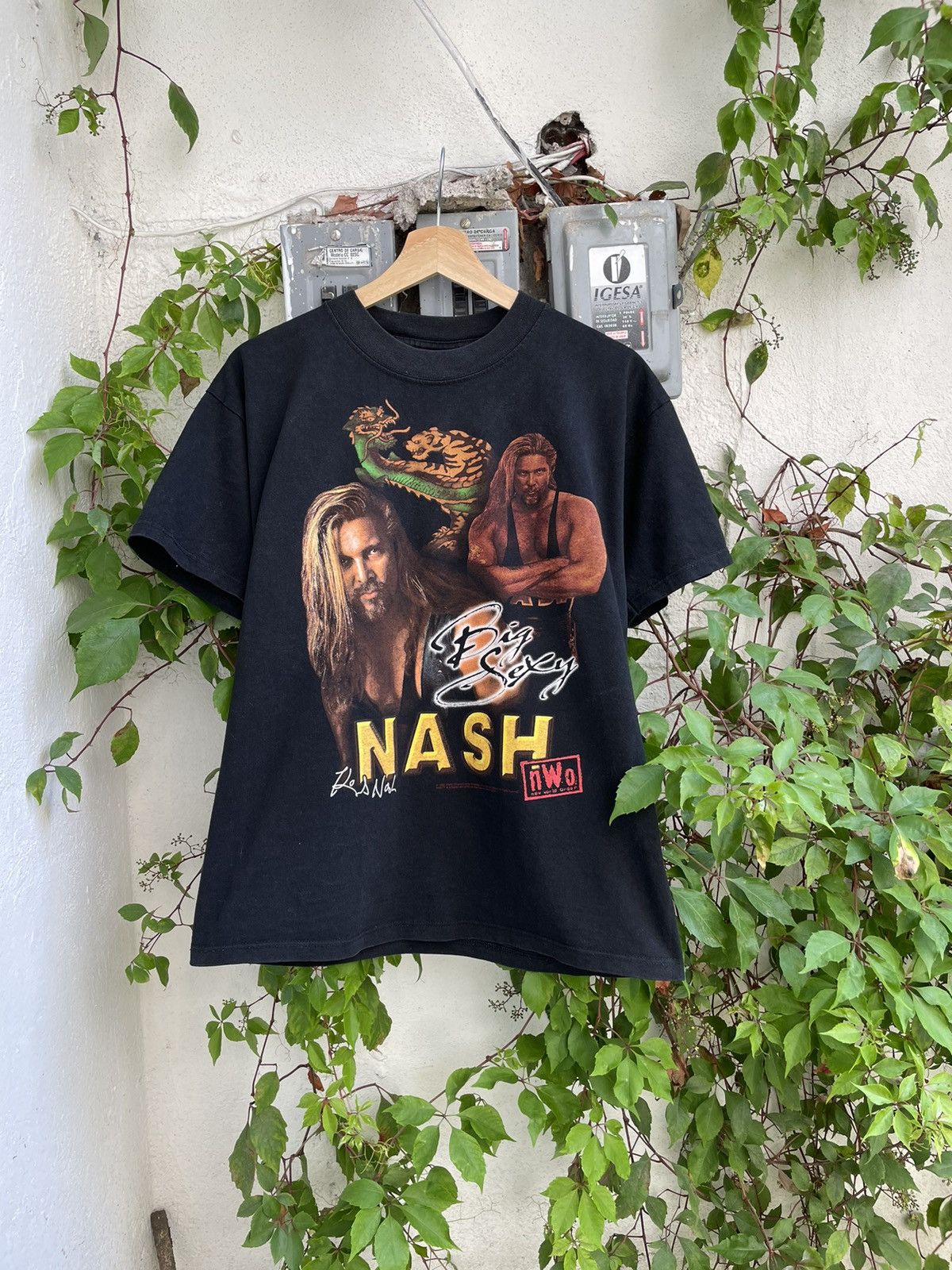 Vintage × Wcw/Nwo × Wwf 1999 NWO Kevin Nash Big Sexy Wrestling Tee