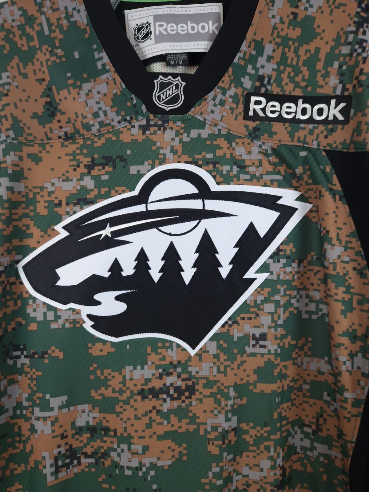 Minnesota Wild Camo Veterans Day Jersey Reebok 2016 NHL