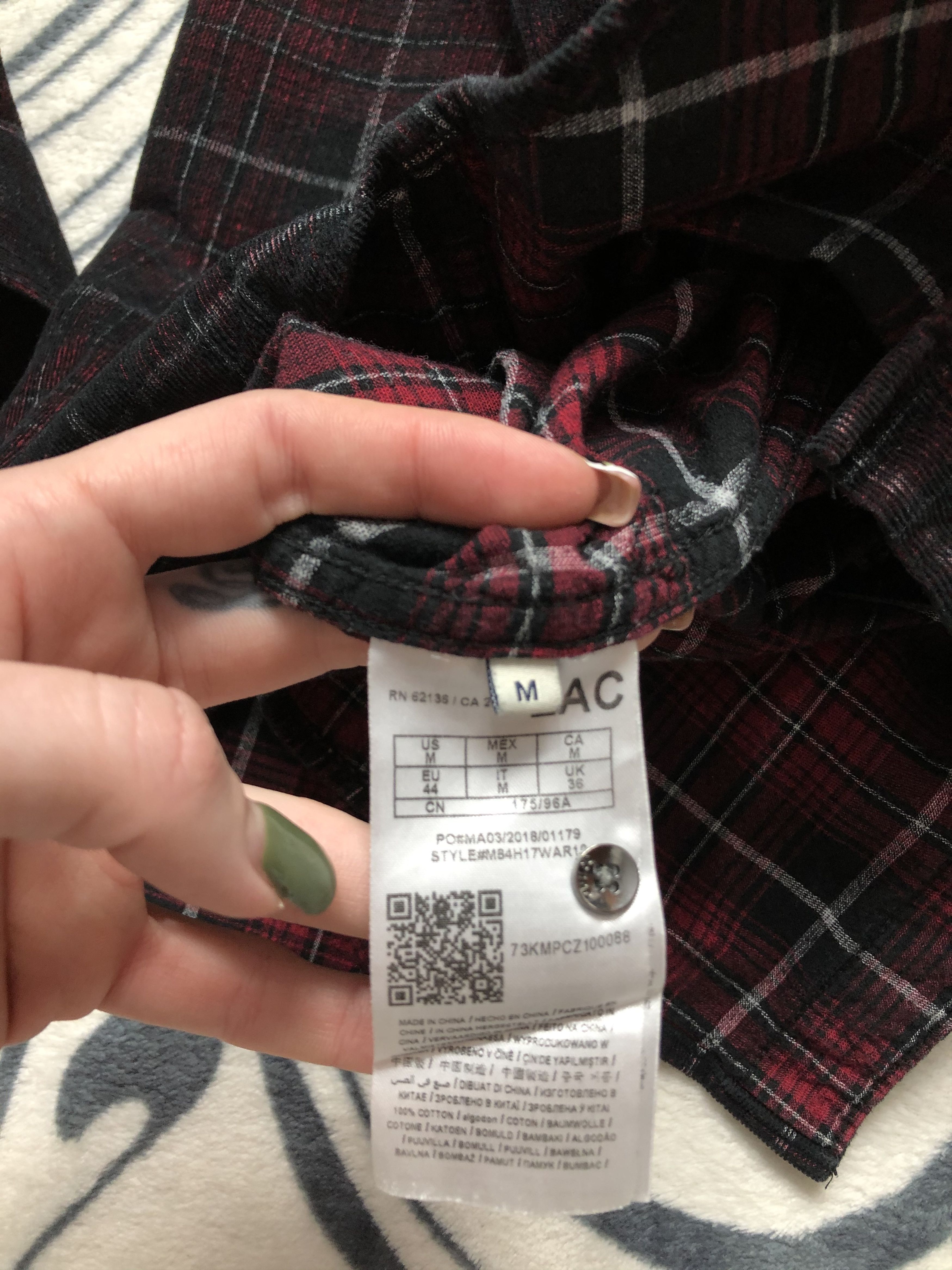 Flannel × Guess Guess Mens Flannel Plaid Shirt Size US M / EU 48-50 / 2 - 6 Thumbnail