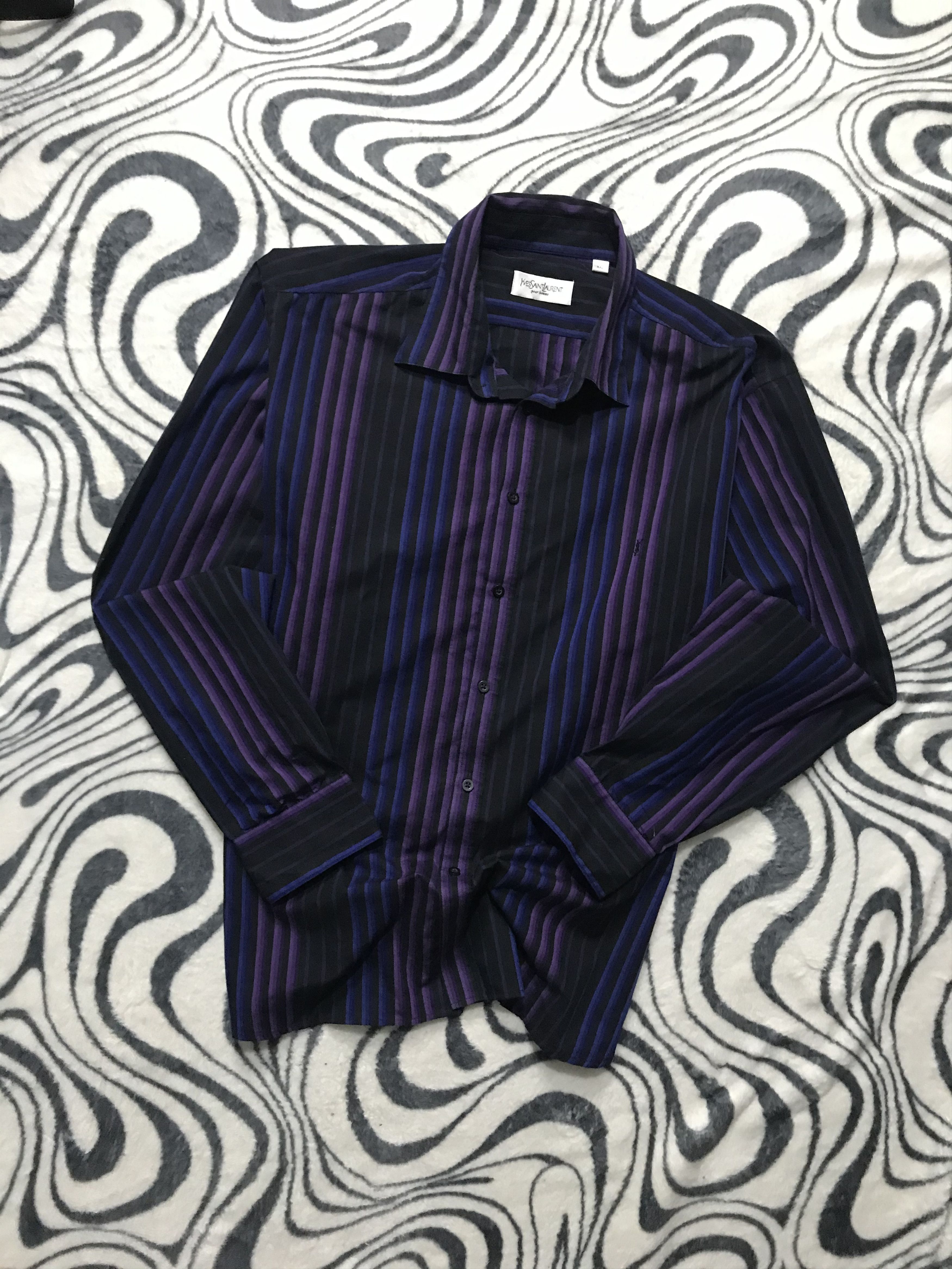 Yves Saint Laurent Yves Saint Laurent YSL men's long sleeve shirt Size US XXL / EU 58 / 5 - 1 Thumbnail