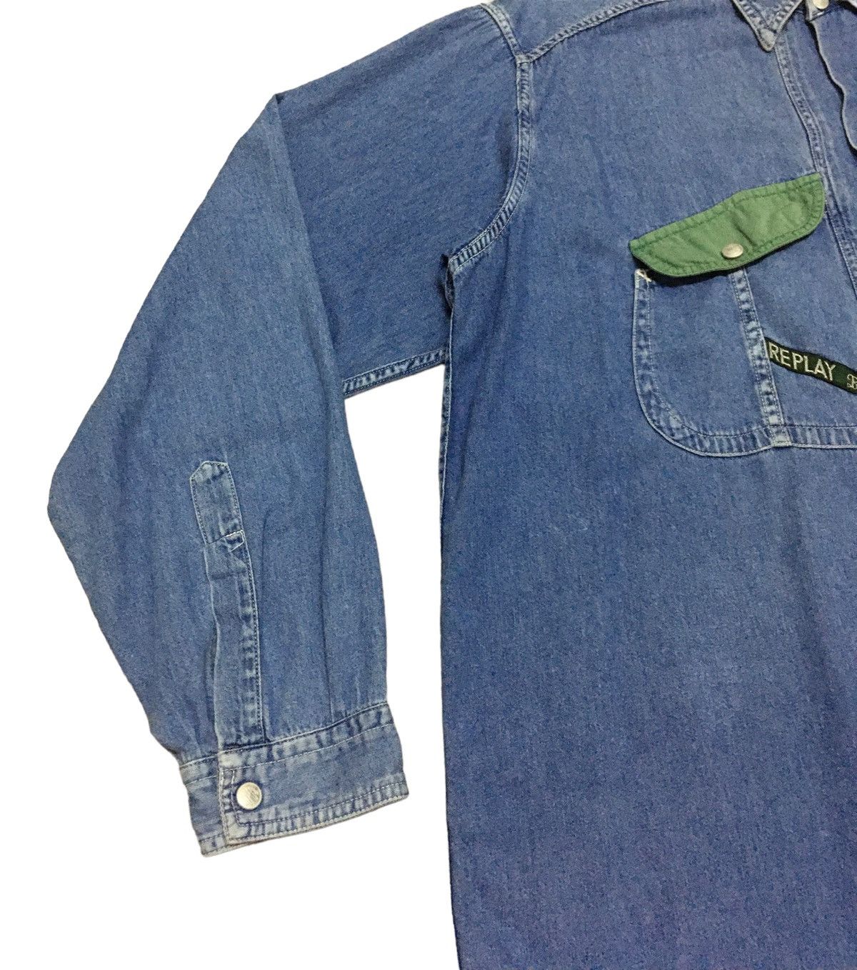 Replay × Vintage Rare Design Vintage Brand Replay Denim Shirt 2000s Size US L / EU 52-54 / 3 - 5 Thumbnail