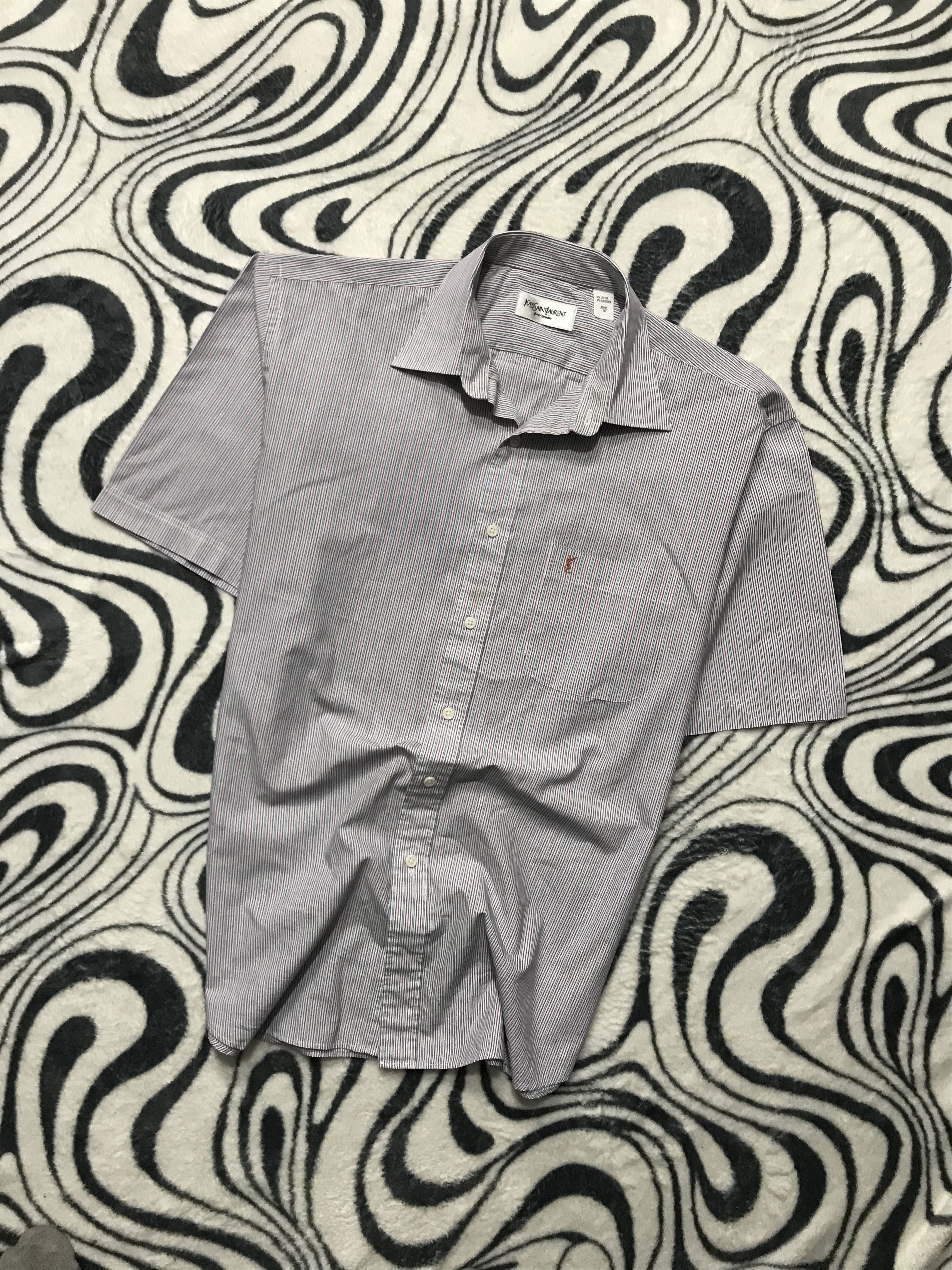 Yves Saint Laurent Yves Saint Laurent YSL men's short sleeve shirt Size US XL / EU 56 / 4 - 1 Thumbnail