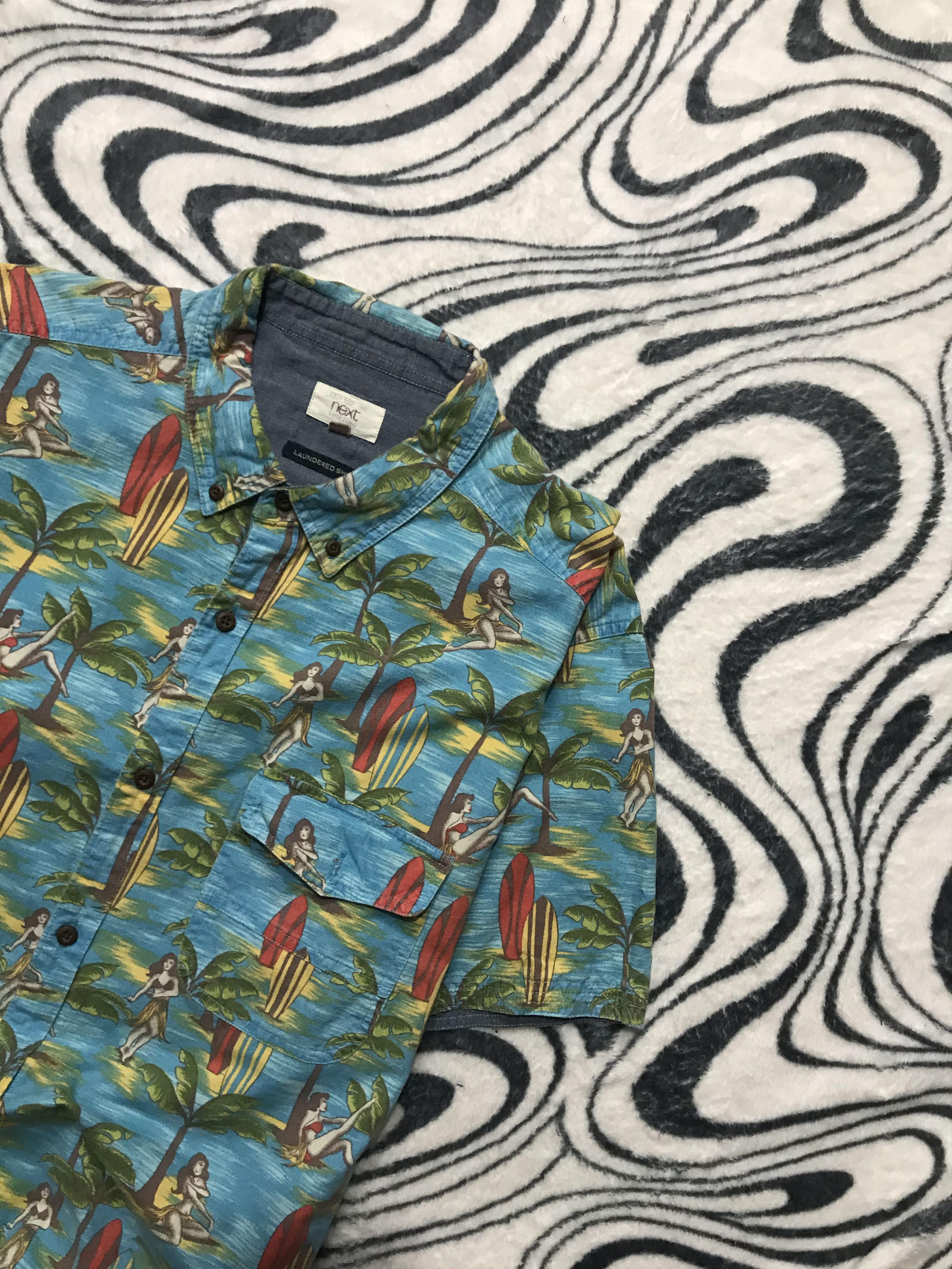 Vintage Vintage Hawaiian Shirt Full Printed Size US XL / EU 56 / 4 - 2 Thumbnail
