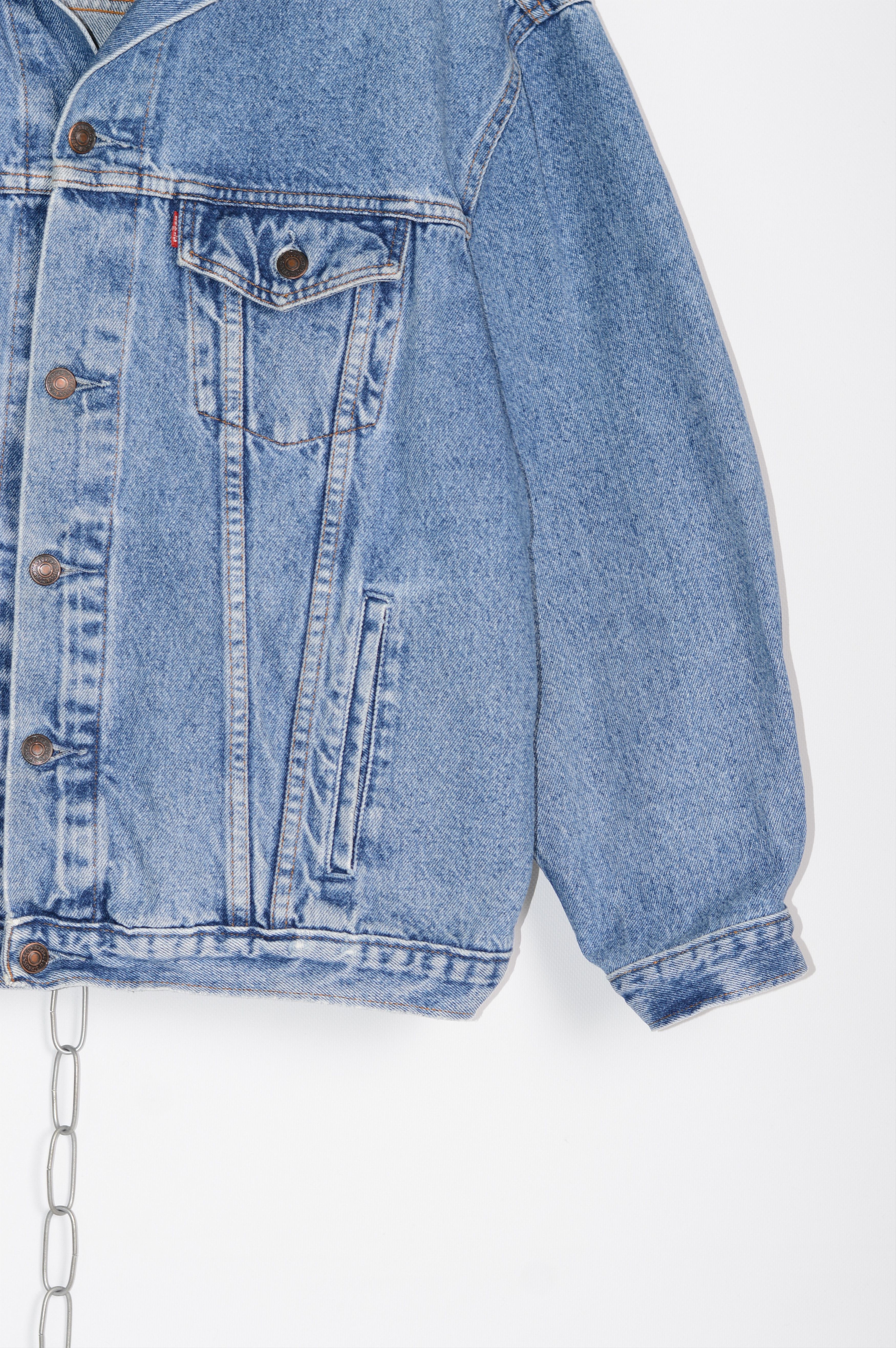 Levi's × Vintage 80s Vintage Levis Jeans Jacket Light Blue Size US L / EU 52-54 / 3 - 3 Thumbnail