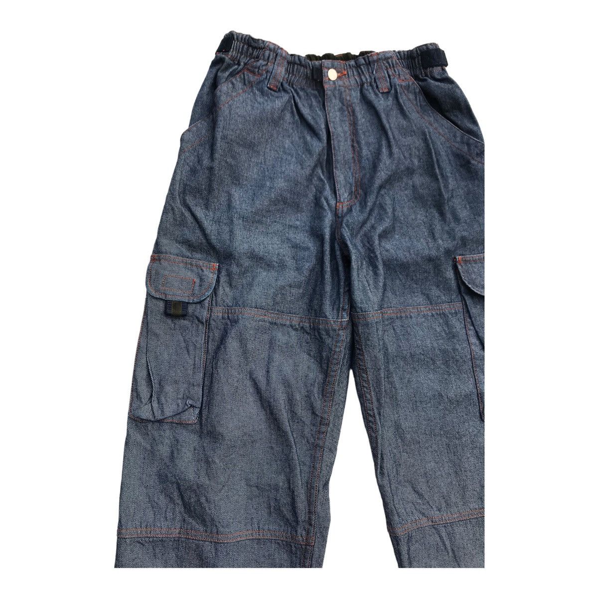 Japanese Brand Japanese Brand Soljah Streetwear Denim Cargo Baggy Pants Size US 32 / EU 48 - 3 Thumbnail