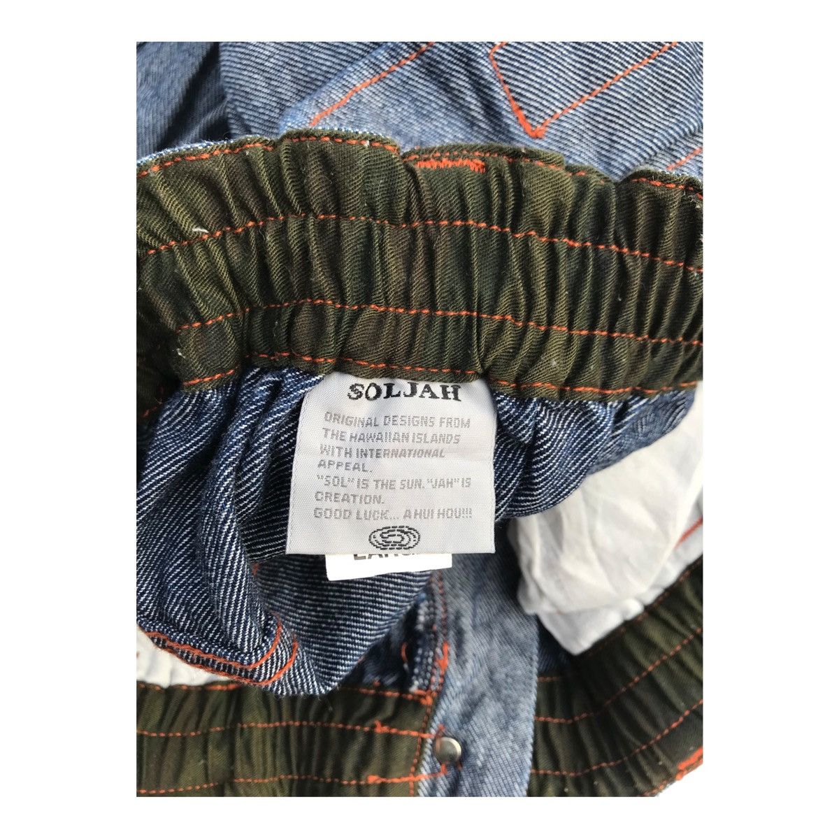 Japanese Brand Japanese Brand Soljah Streetwear Denim Cargo Baggy Pants Size US 32 / EU 48 - 14 Thumbnail