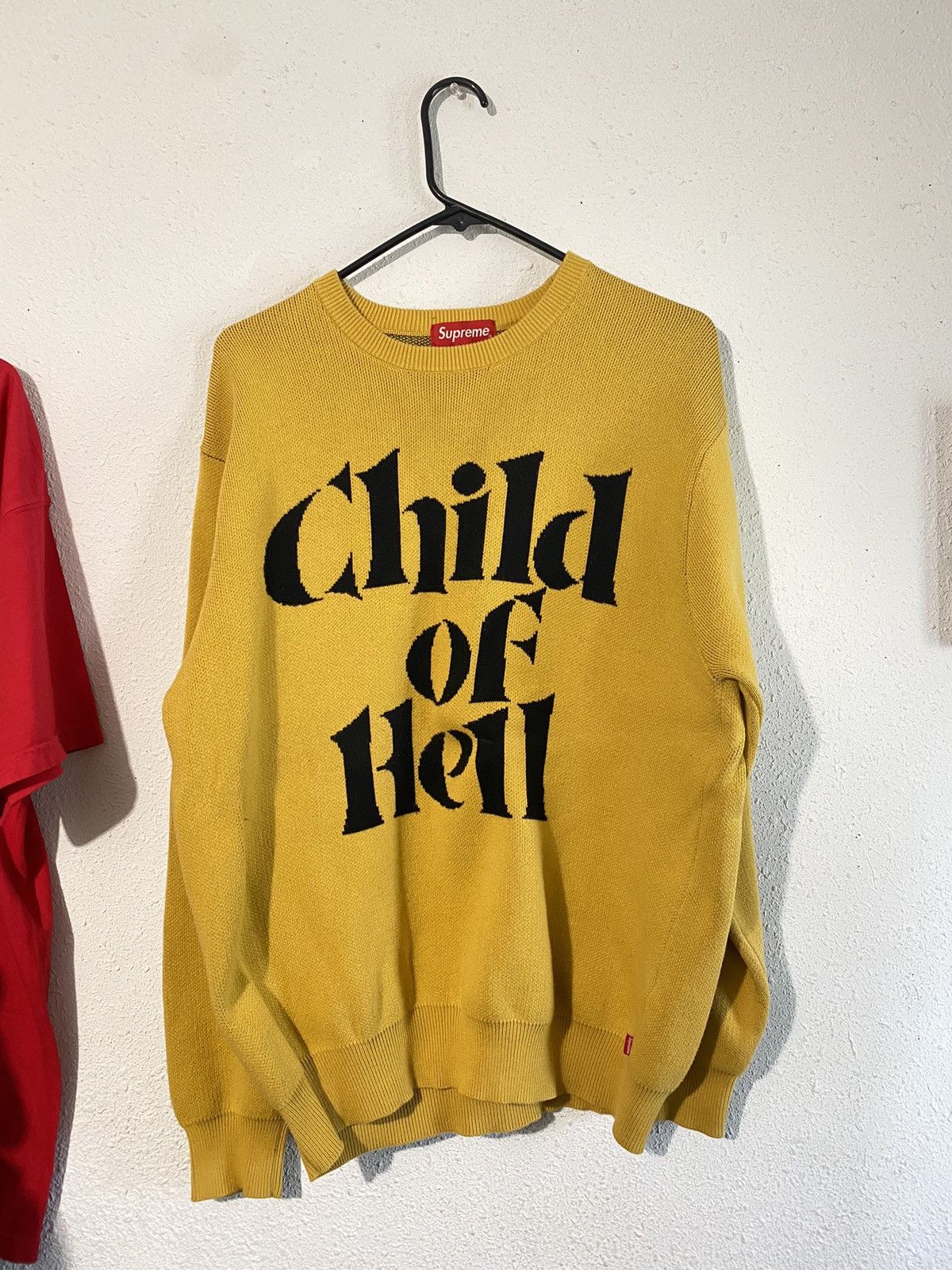Supreme Supreme “Child Of Hell” Knitted Sweater - 2015 (Yellow) Size US M / EU 48-50 / 2 - 2 Thumbnail