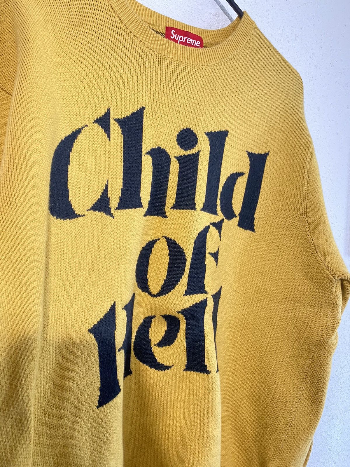 Supreme Supreme “Child Of Hell” Knitted Sweater - 2015 (Yellow) Size US M / EU 48-50 / 2 - 3 Thumbnail