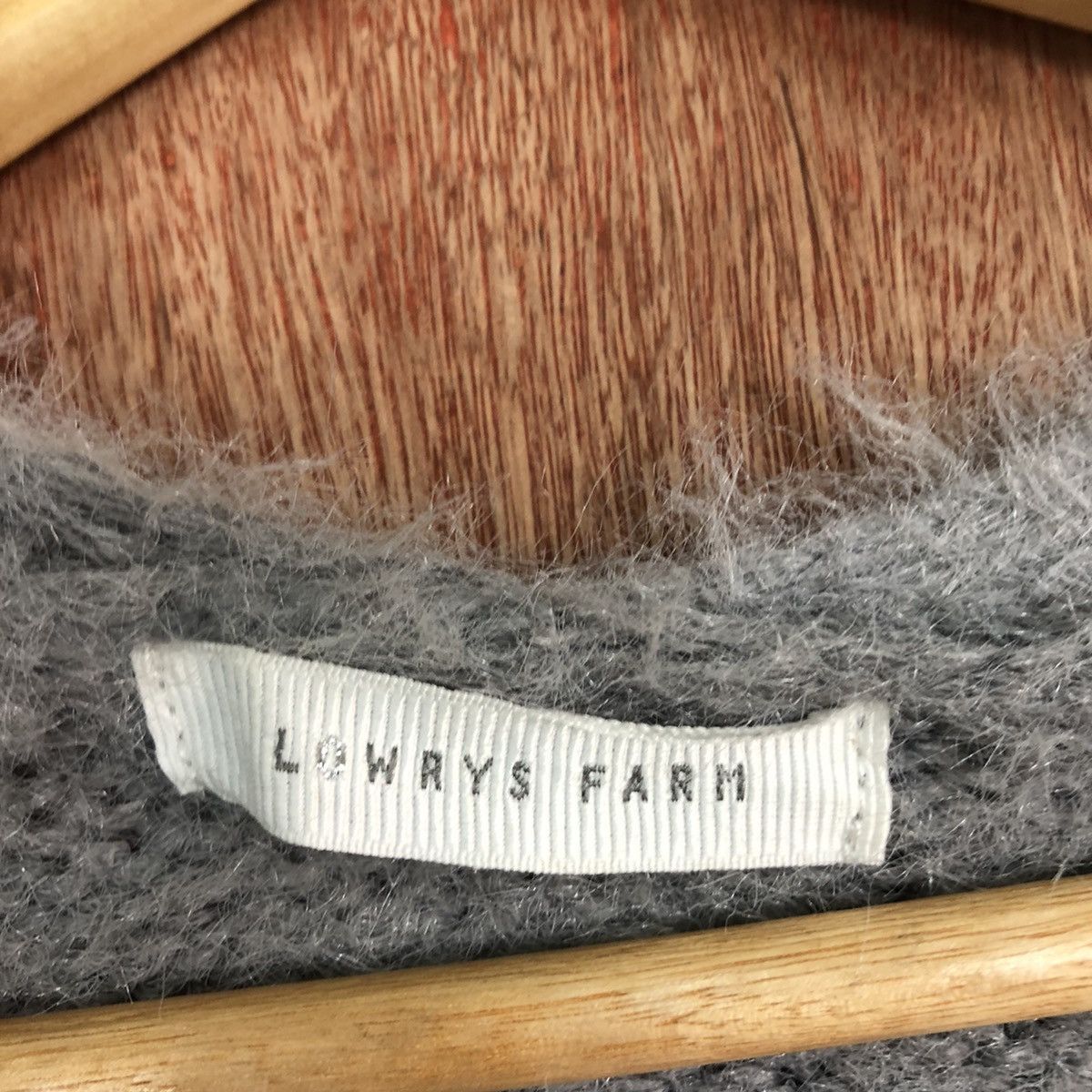 Japanese Brand DL Lowrys Farm grey Mohair shag shaggy fur Cardigan #c341 Size US L / EU 52-54 / 3 - 8 Thumbnail
