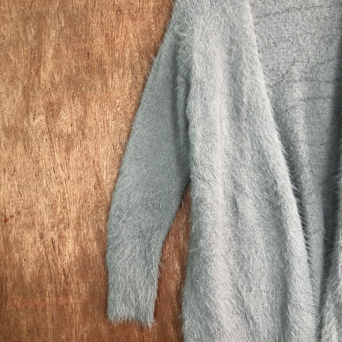 Japanese Brand DL Lowrys Farm grey Mohair shag shaggy fur Cardigan #c341 Size US L / EU 52-54 / 3 - 7 Thumbnail